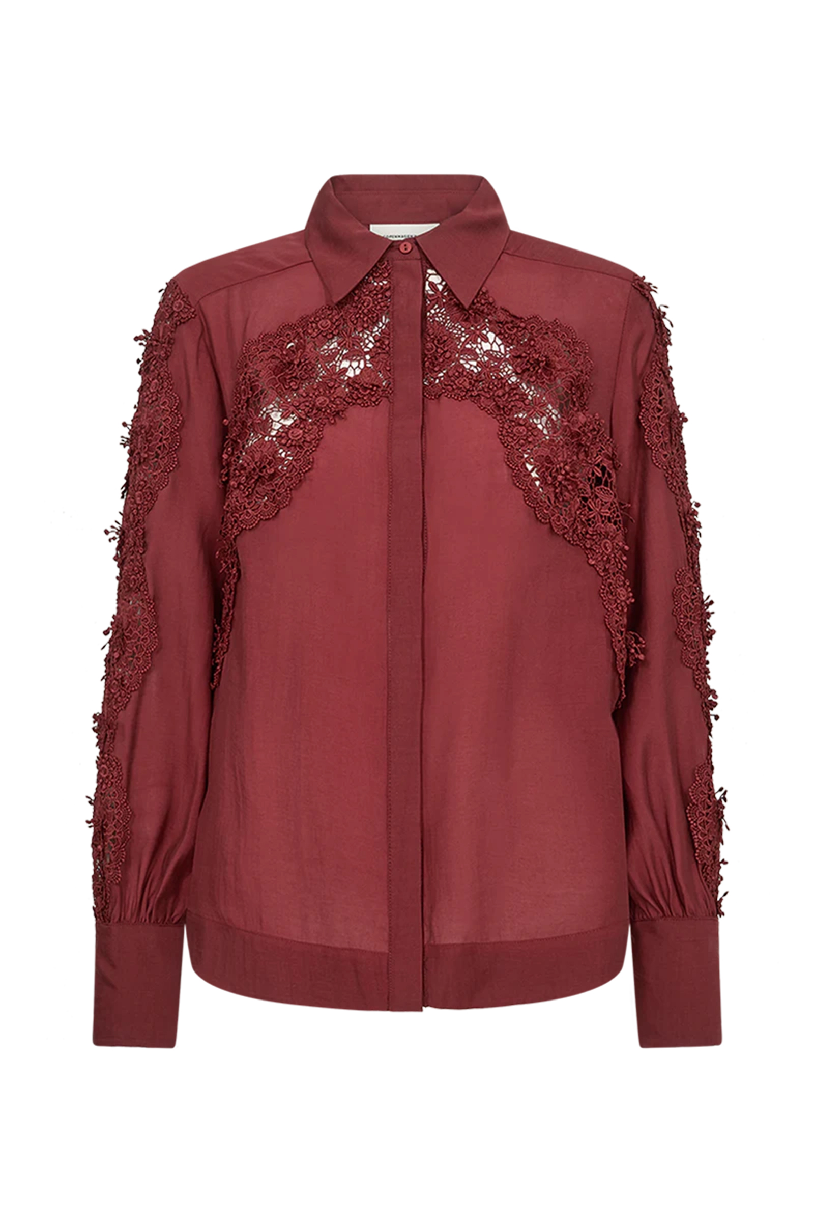 Dames blouse lange mouw rood