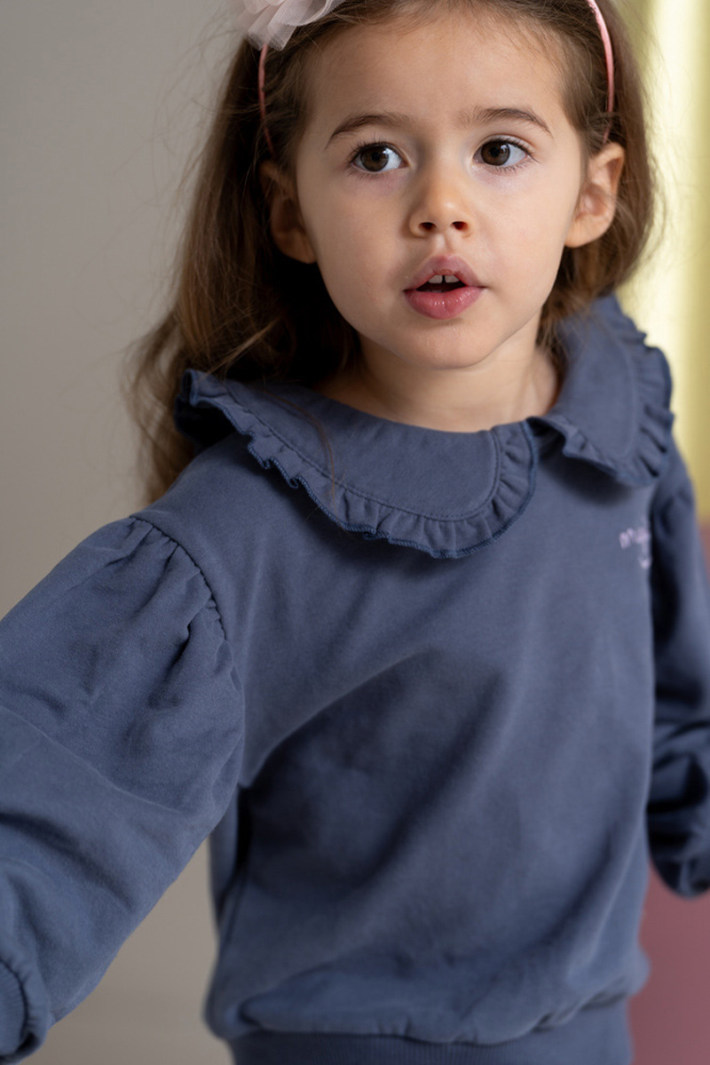 Meisjes sweater blauw