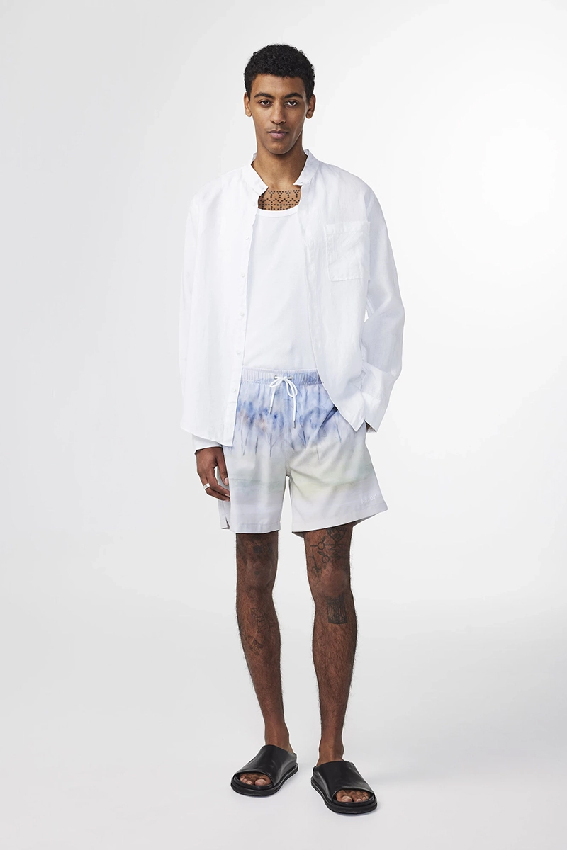 Heren short wit