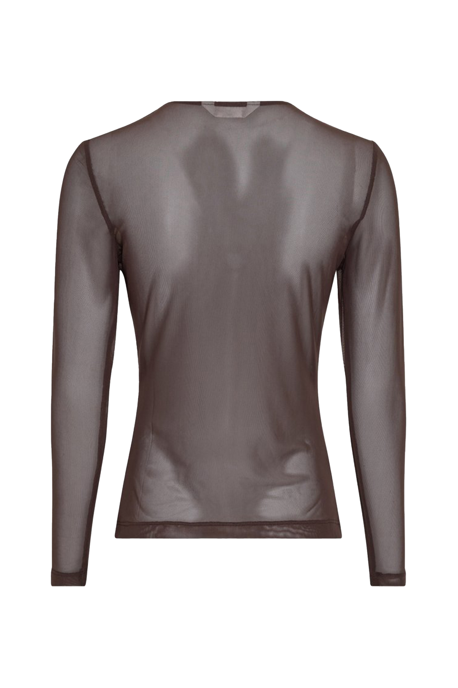 Dames t-shirt korte mouw bruin