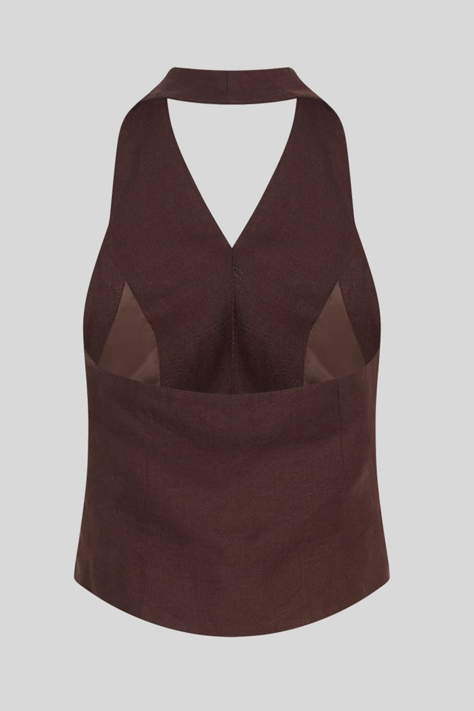 Msch MSCHNaira Claritta Halterneck Waistcoat bruin/beige-1 4