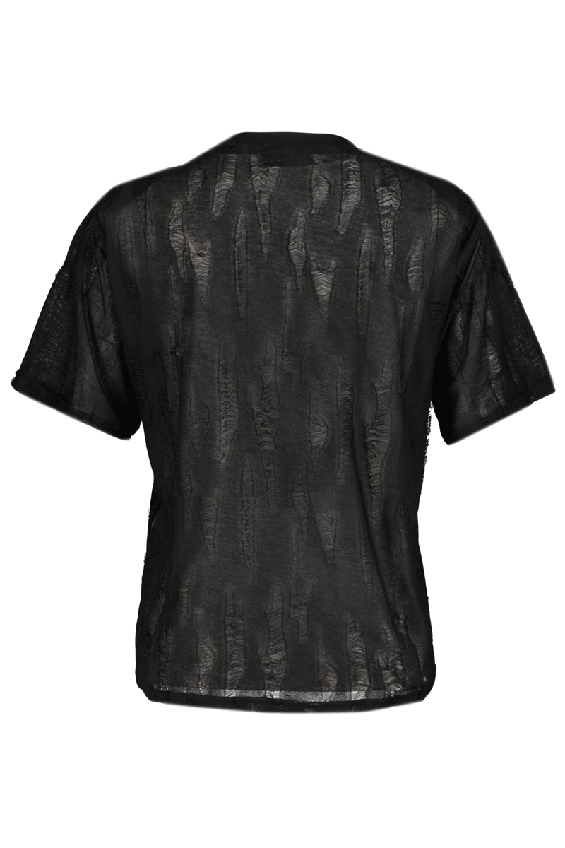 Dames t-shirt korte mouw zwart