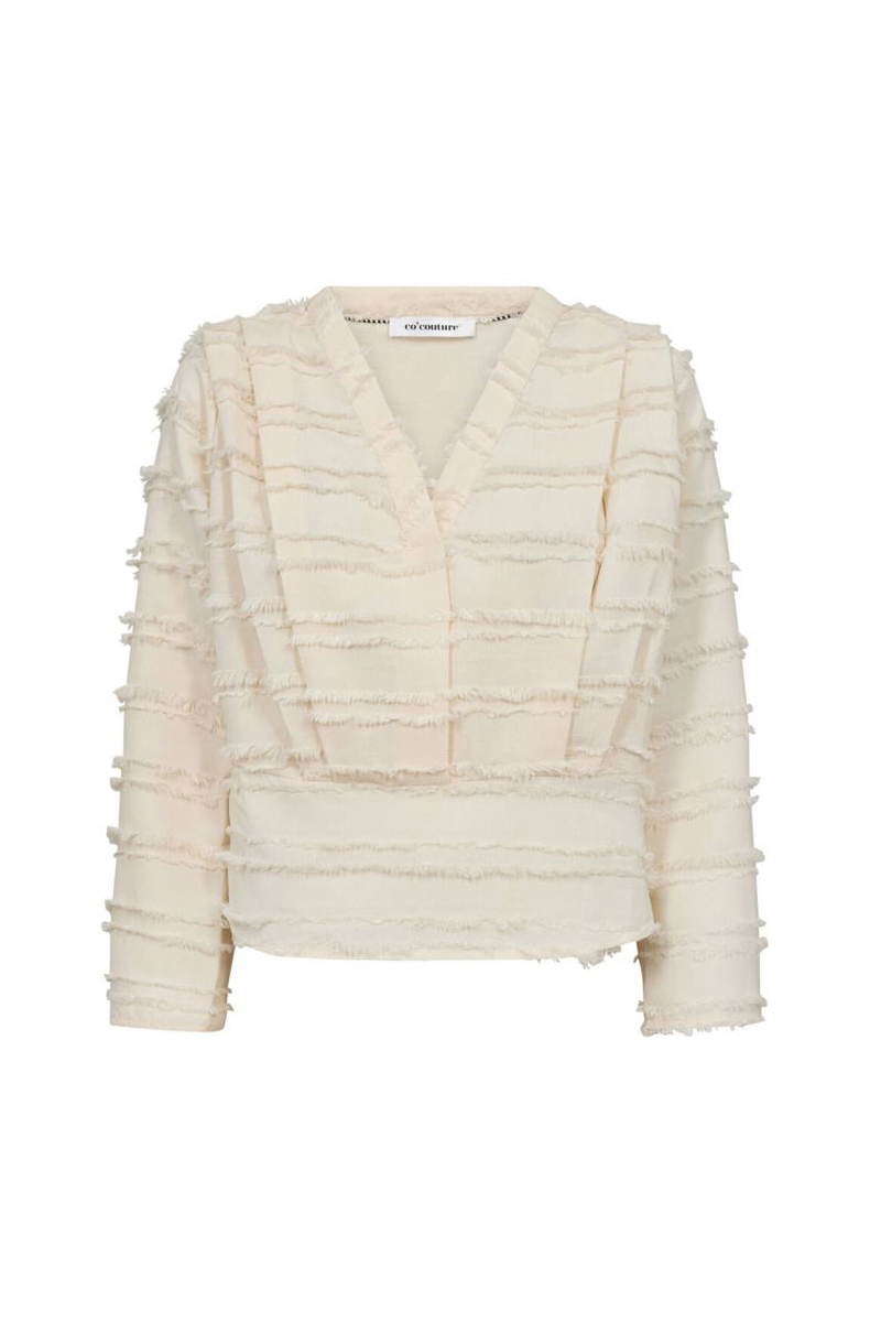 Dames blouse lange mouw ecru