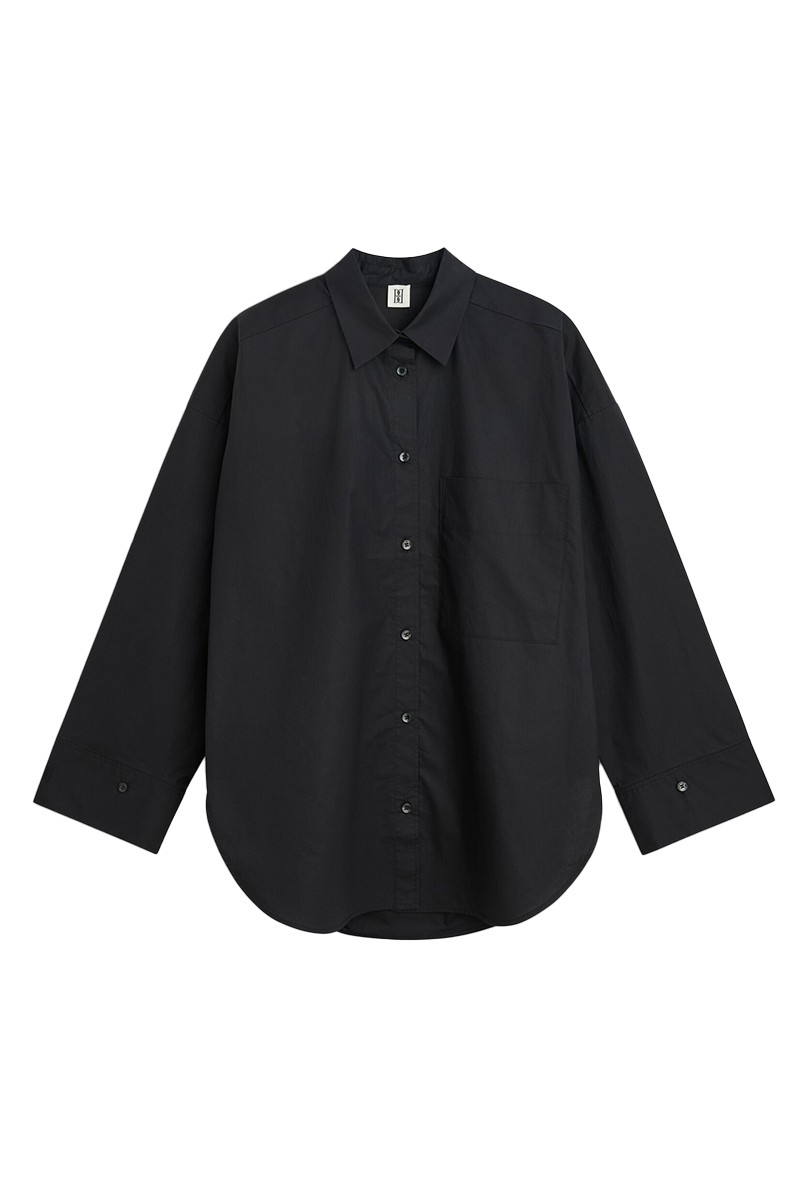 Dames blouse lange mouw zwart