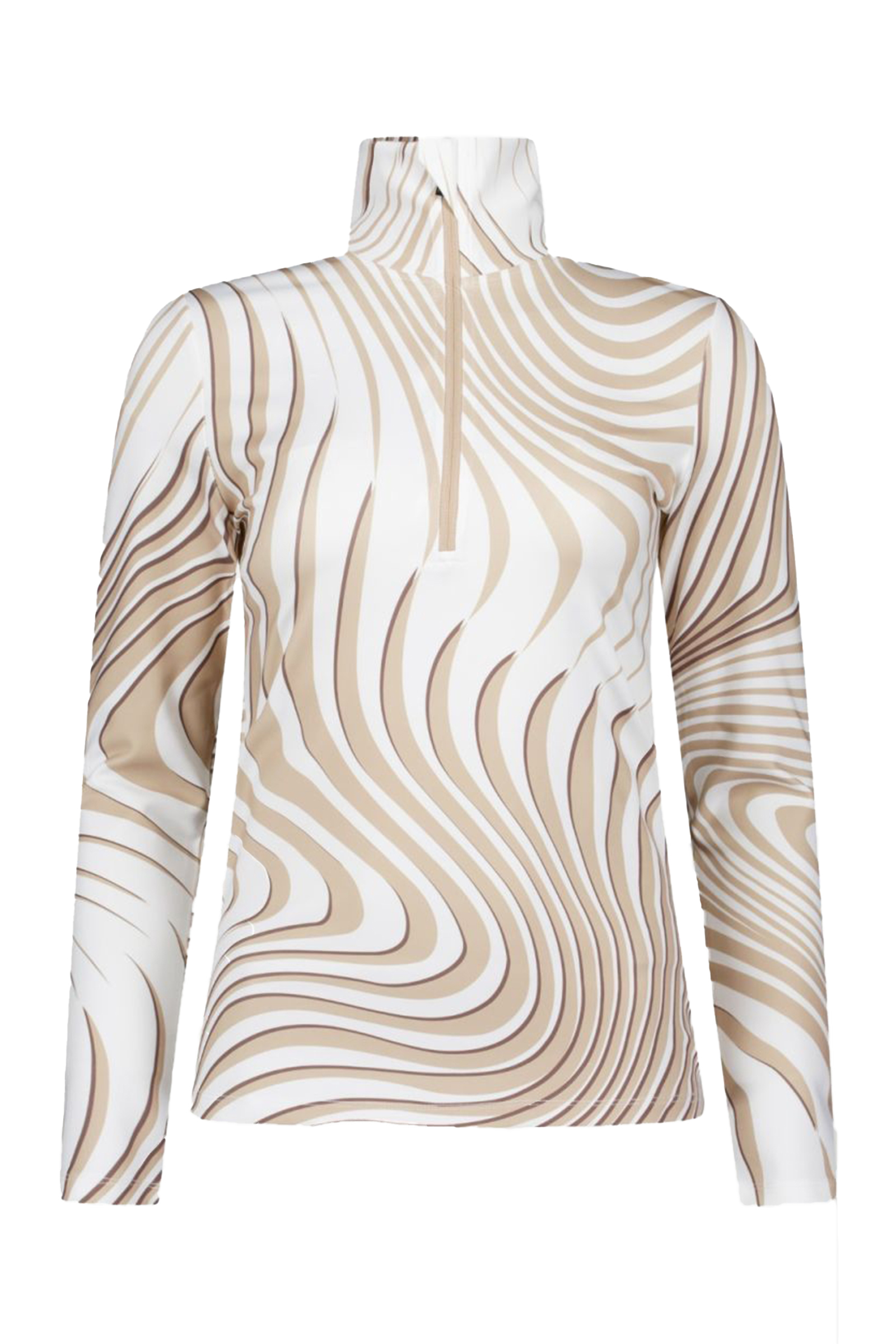 Wintersport dames pully+rits wit