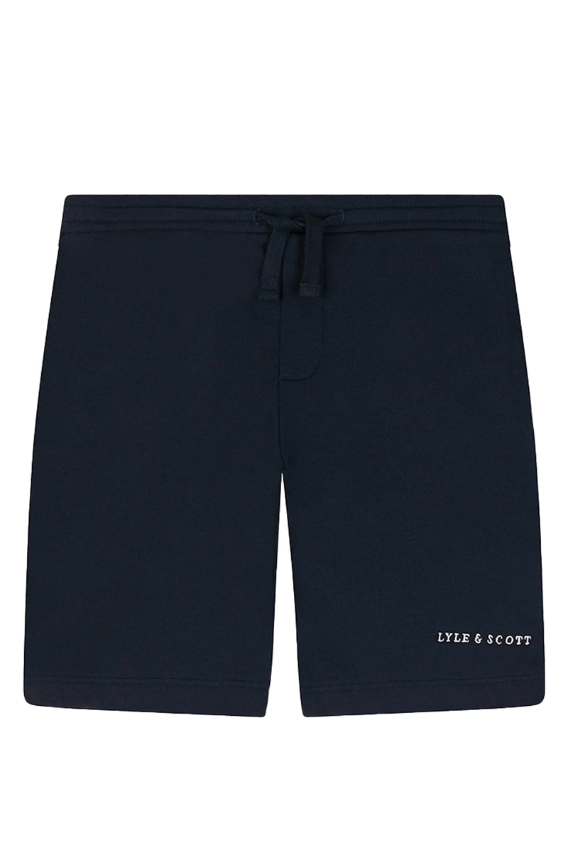 Lyle & Scott Script embroidered sweat short Blauw-1 1