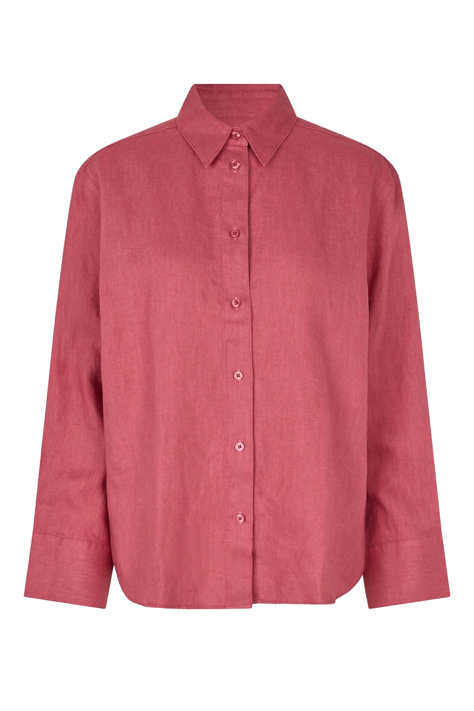 Dames blouse lange mouw rose