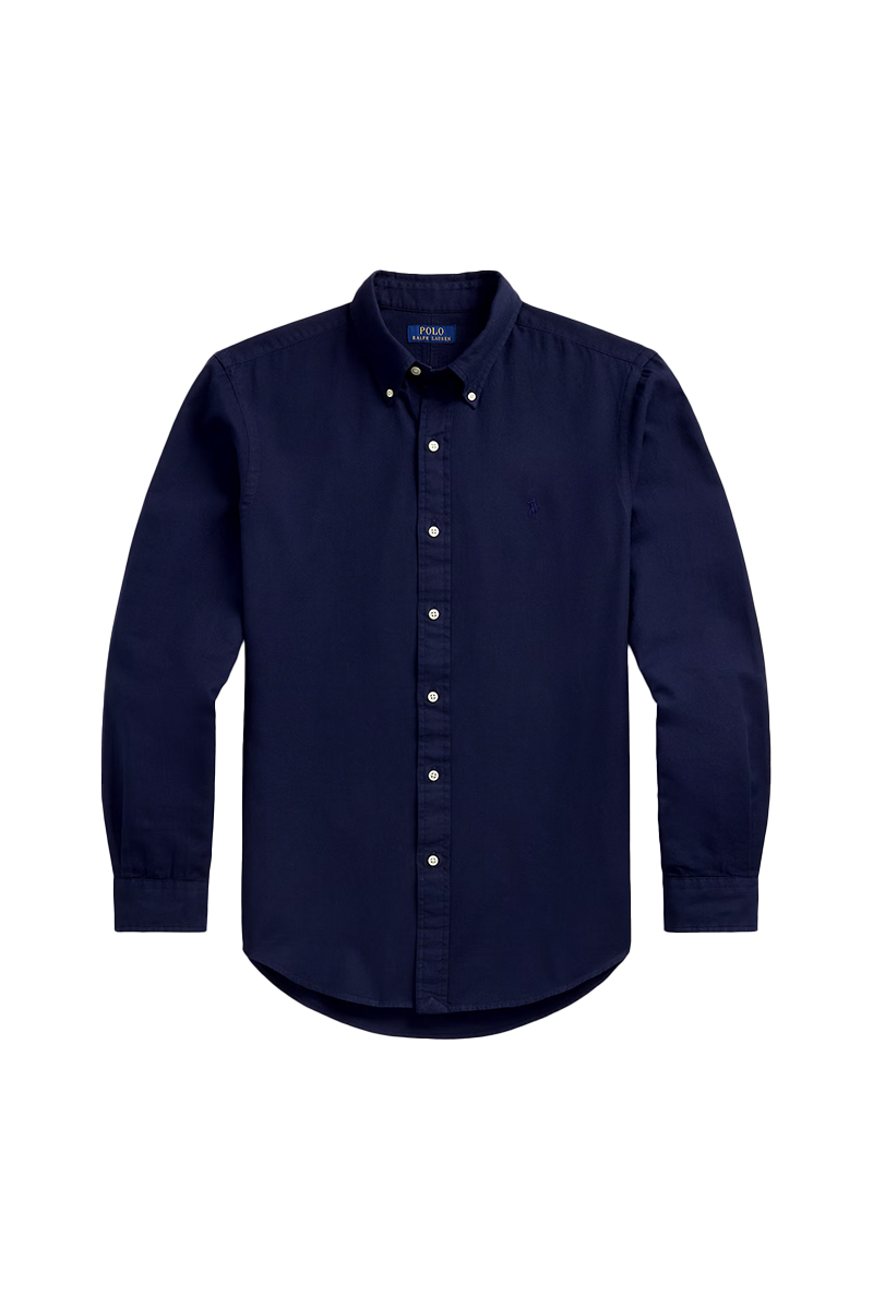 Heren overhemd lm casual blauw