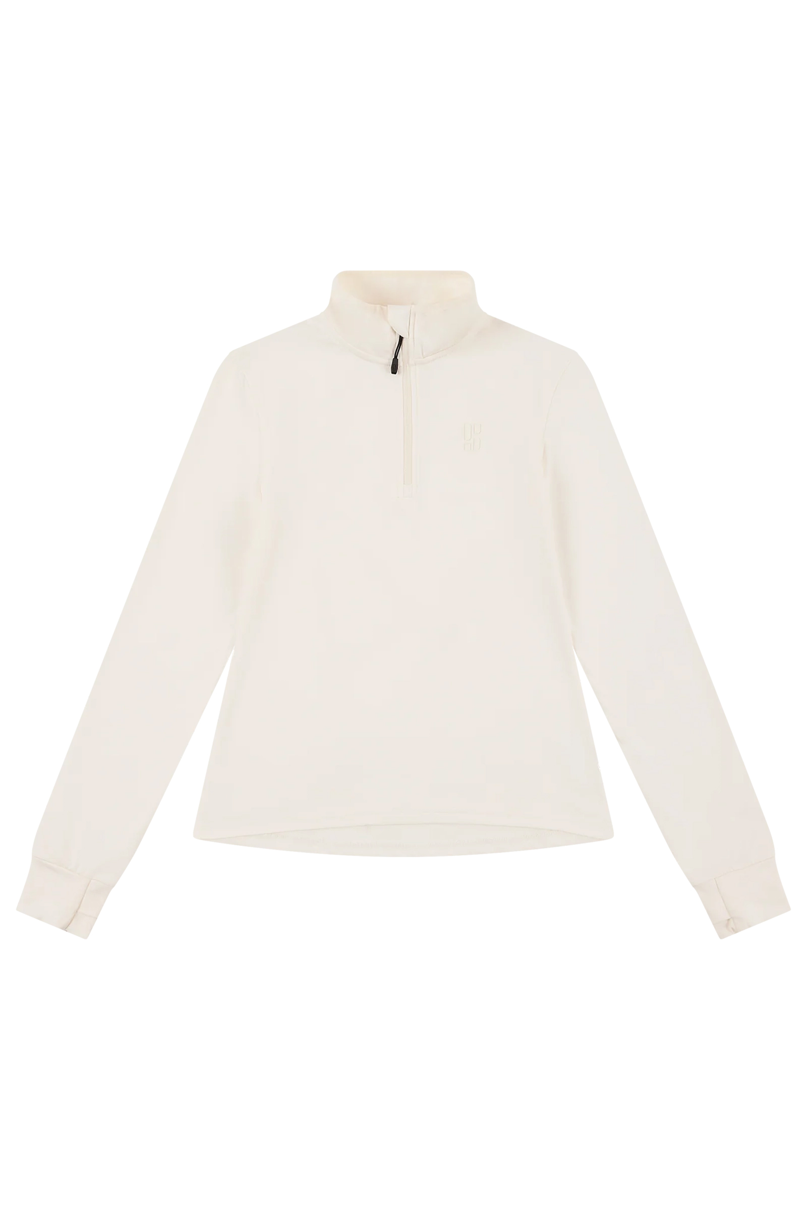 Wintersport dames pully+rits ecru