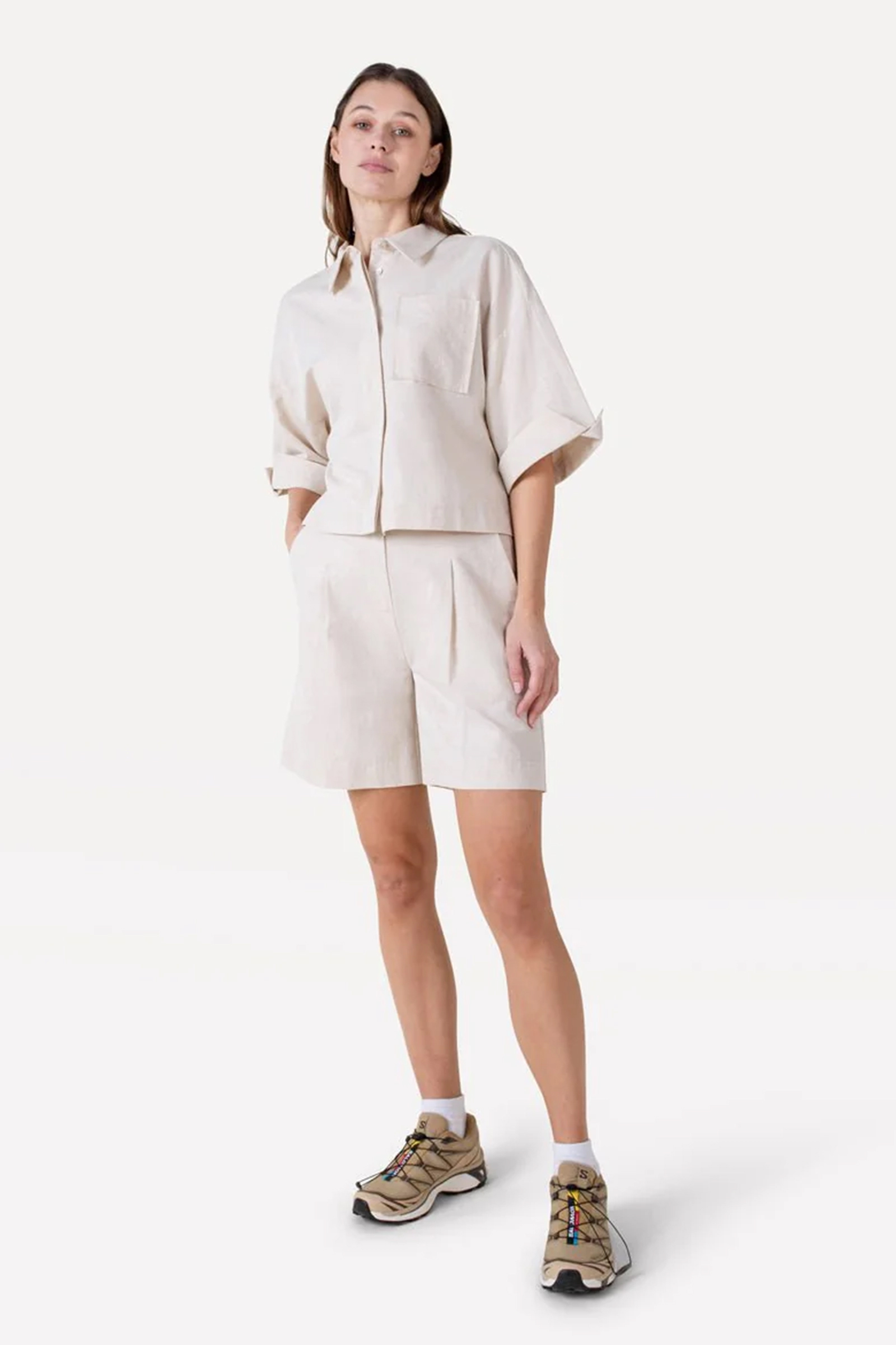 Dames short ecru