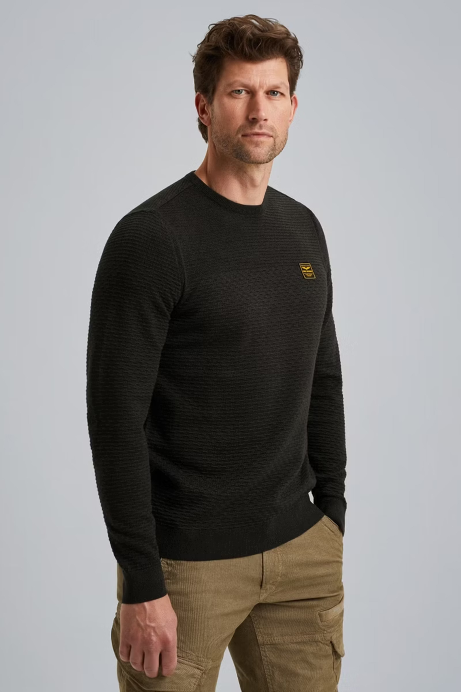 Heren polo korte mouw zwart