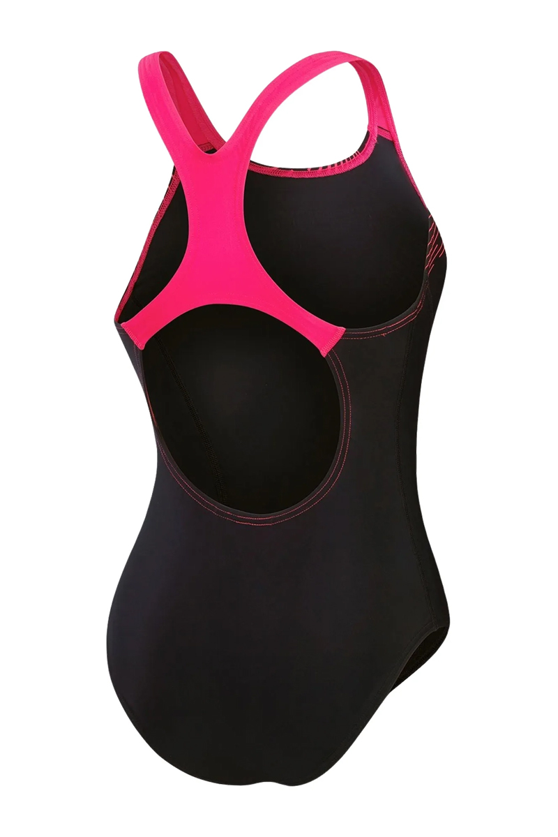 Bad/beach dames badpak sport zwart