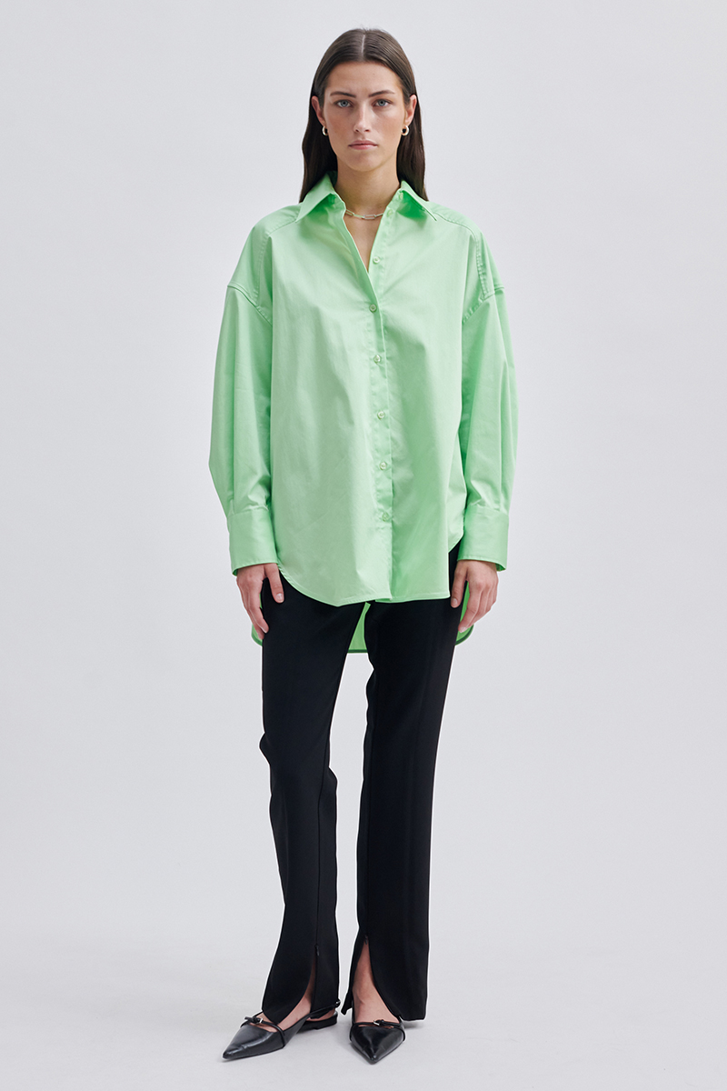 Dames blouse lange mouw groen