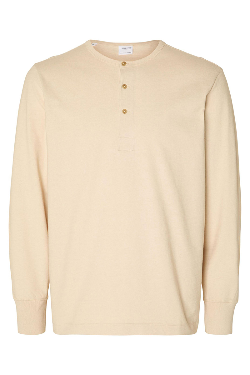 Selected SLHPHILLIP LS HENLEY NOOS 184679-Oatmeal 1