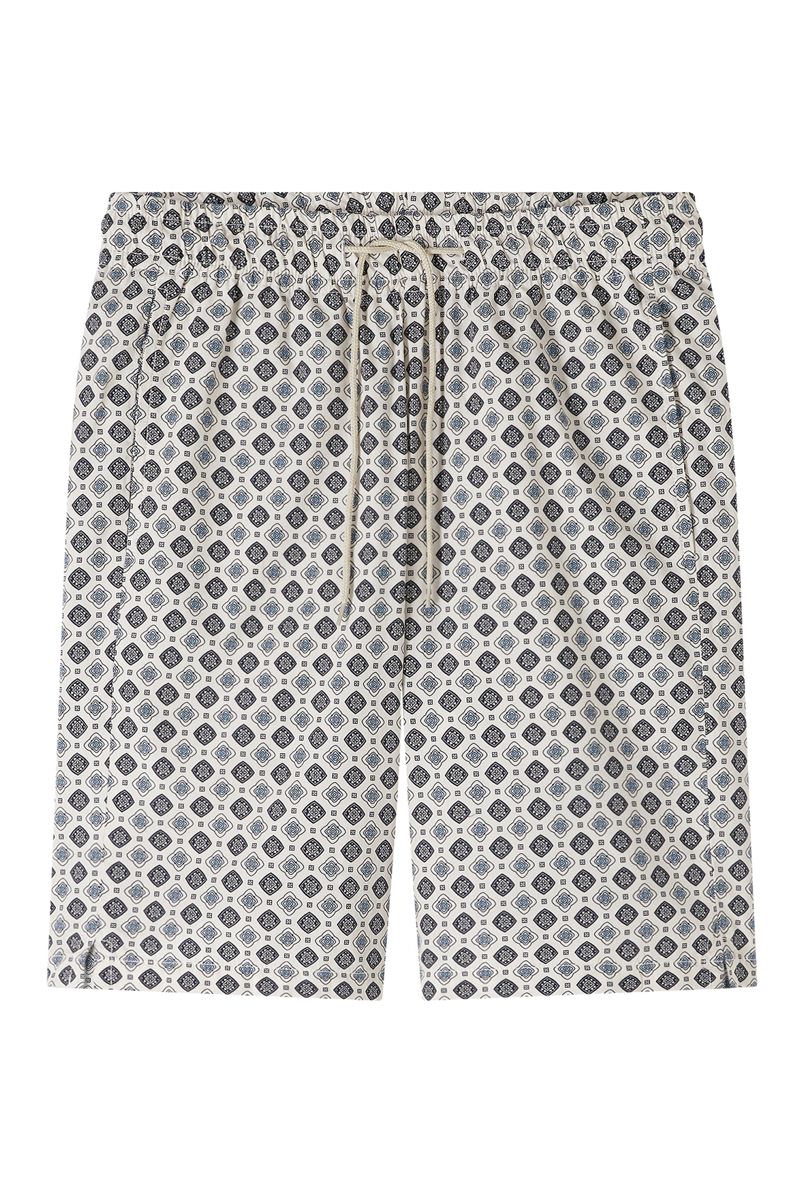 Heren short ecru