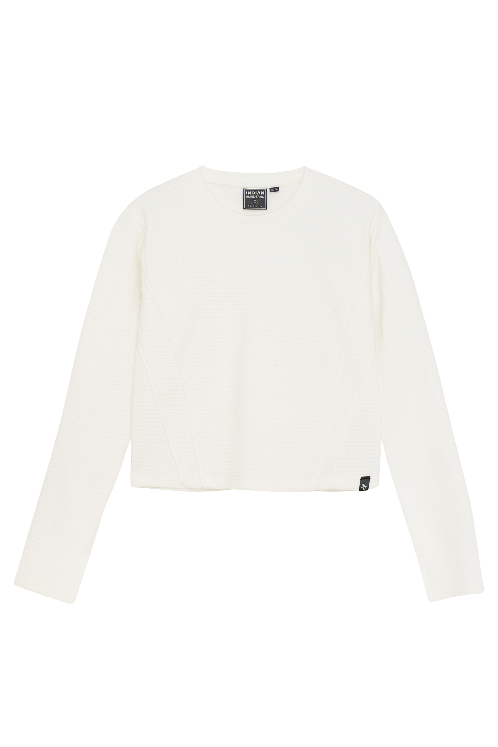 Meisjes t-shirt lange mouw ecru