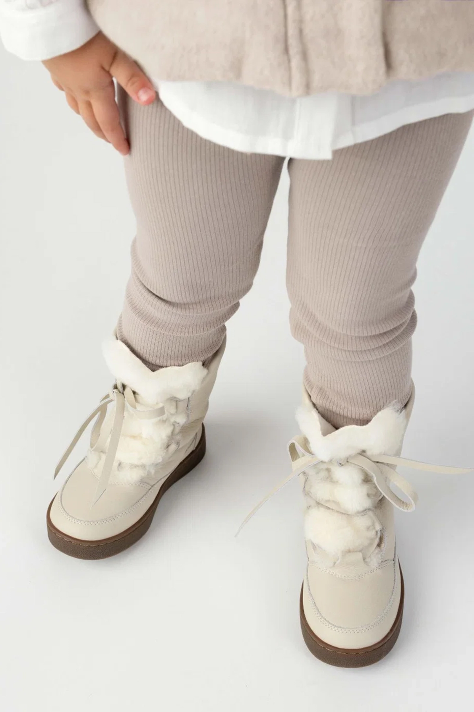Meisjes legging ecru