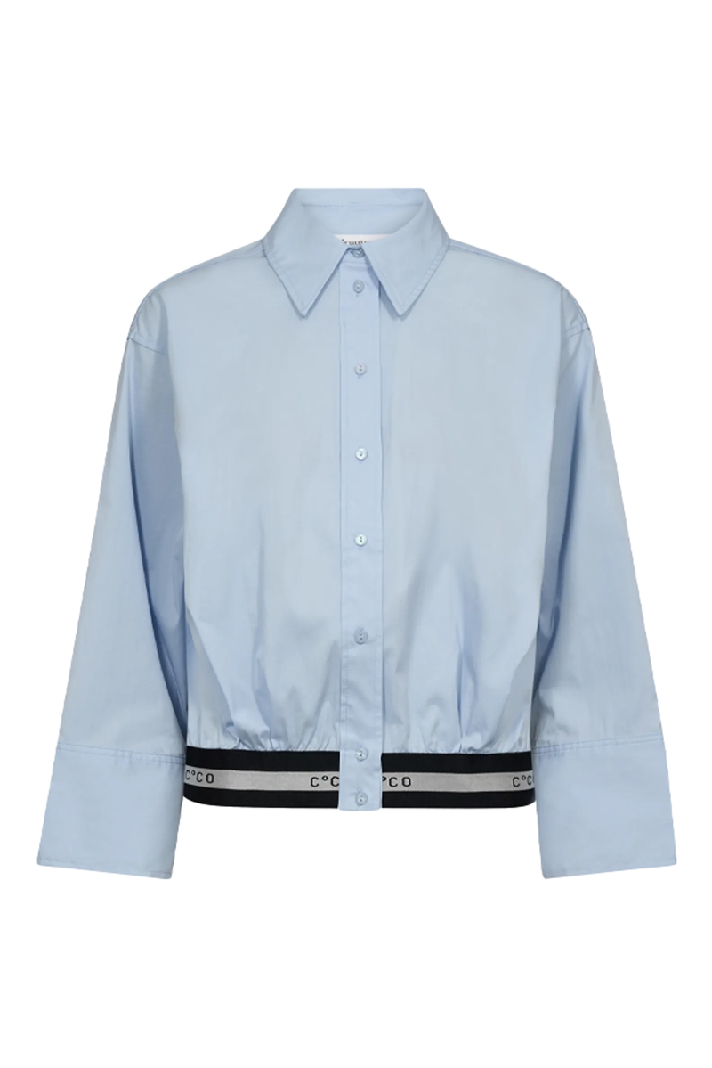 co´couture Cotton crisp logo crop shirt Blauw-1 1