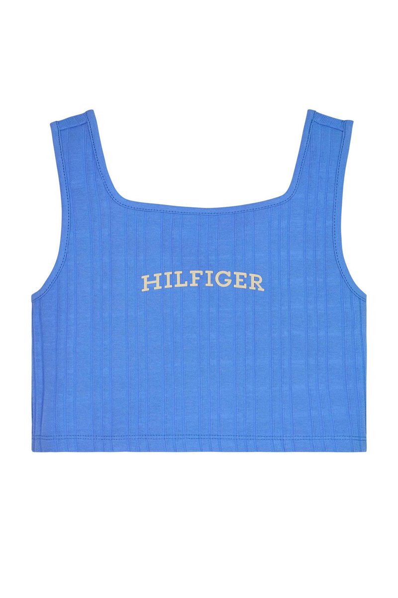 Tommy Hilfiger Monotype rib knit Blauw-1 1