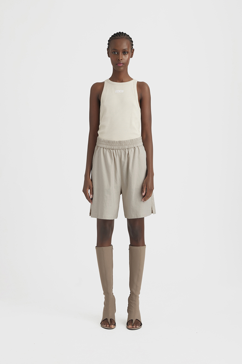 Dames short ecru