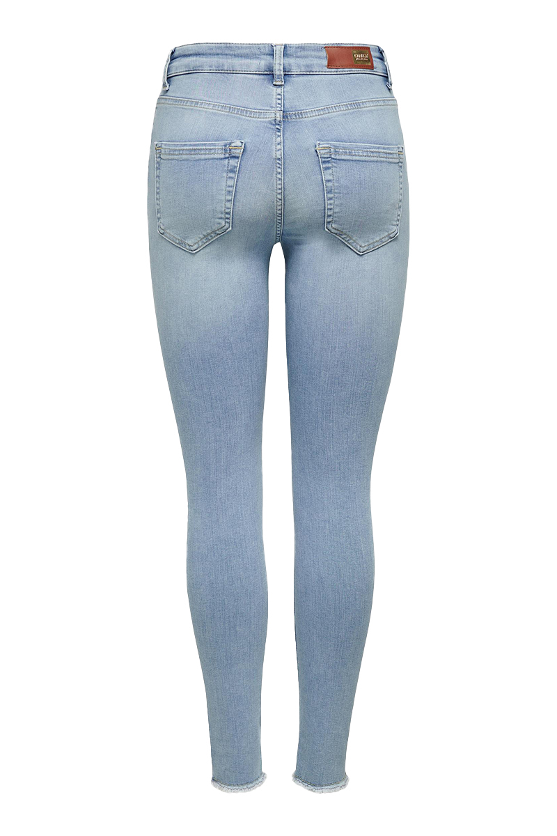 Only ONLBLUSH MID SK ANK RAW DNM REA306 Blauw-1 4