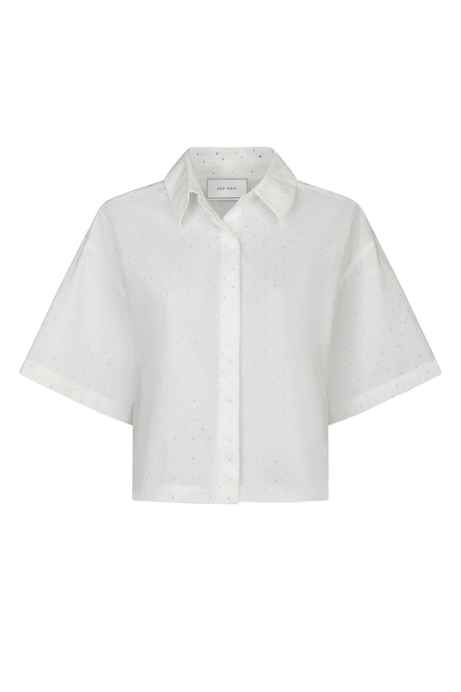 Dames blouse korte mouw wit