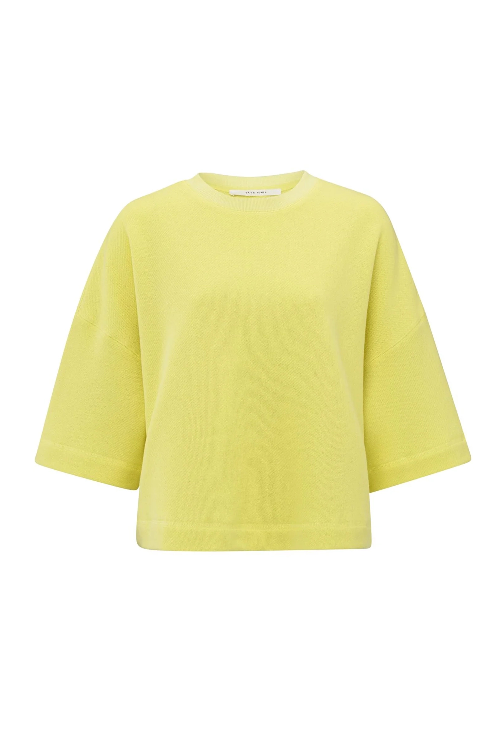Yaya Short sleeve sweatshirt LEMON GRASS YELLOW 1
