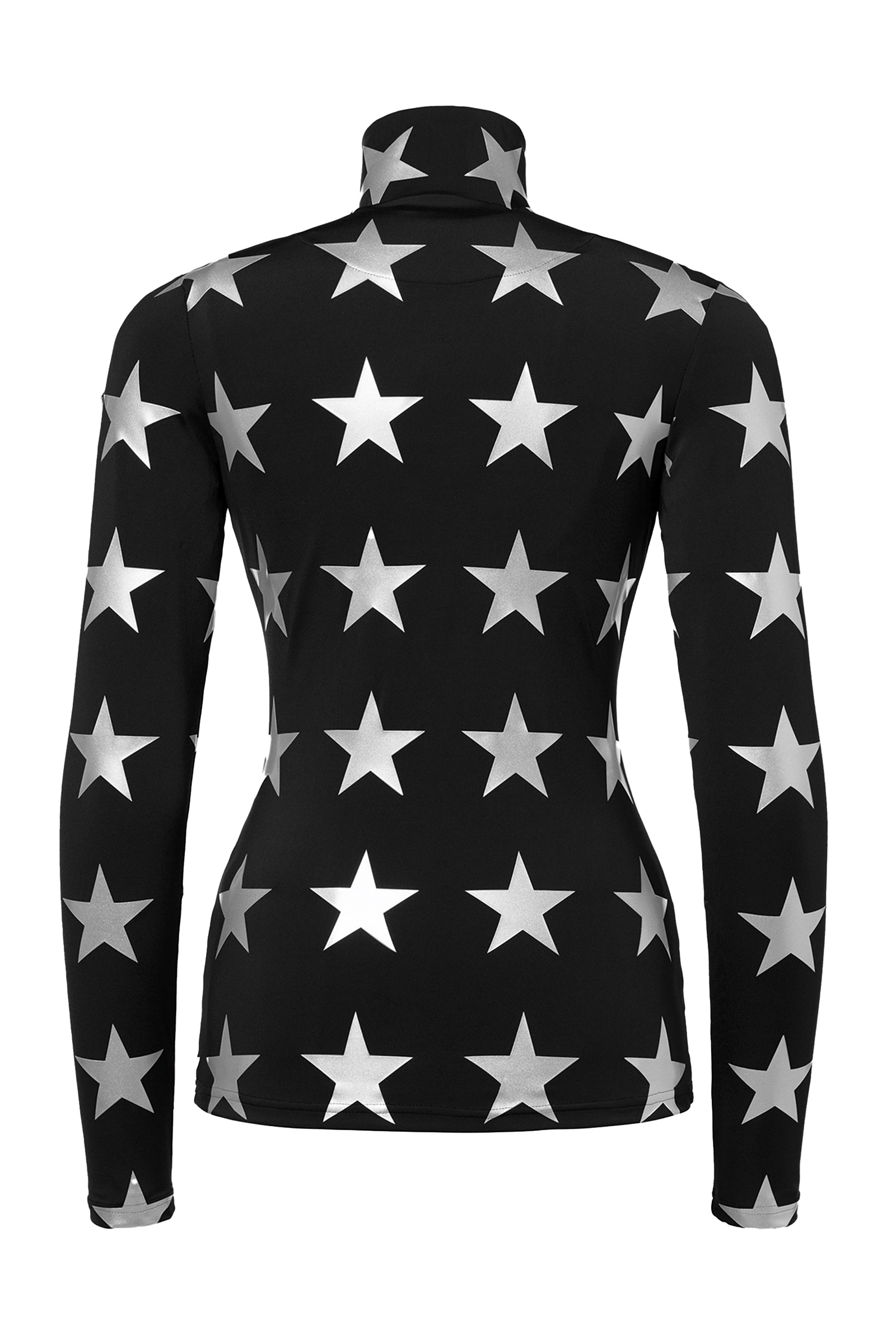 Wintersport dames pully+rits zwart