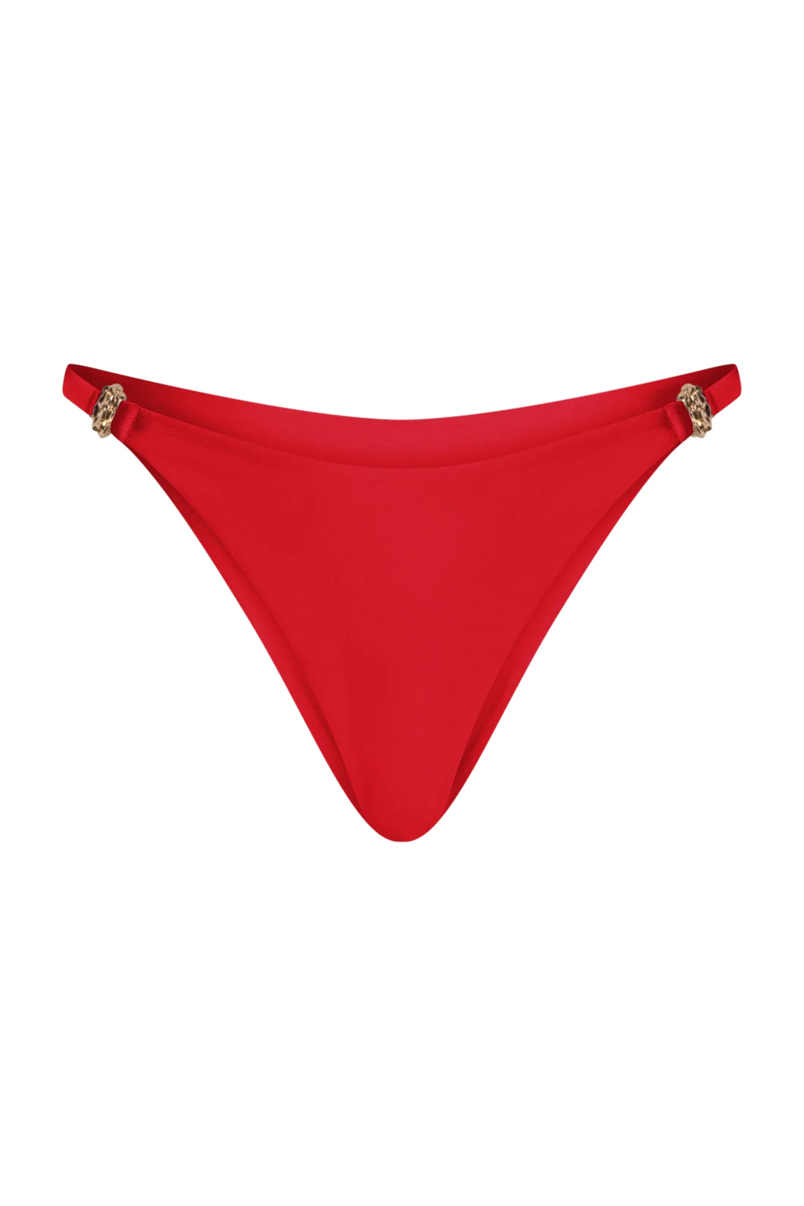 Bad/beach dames bikini slip rood