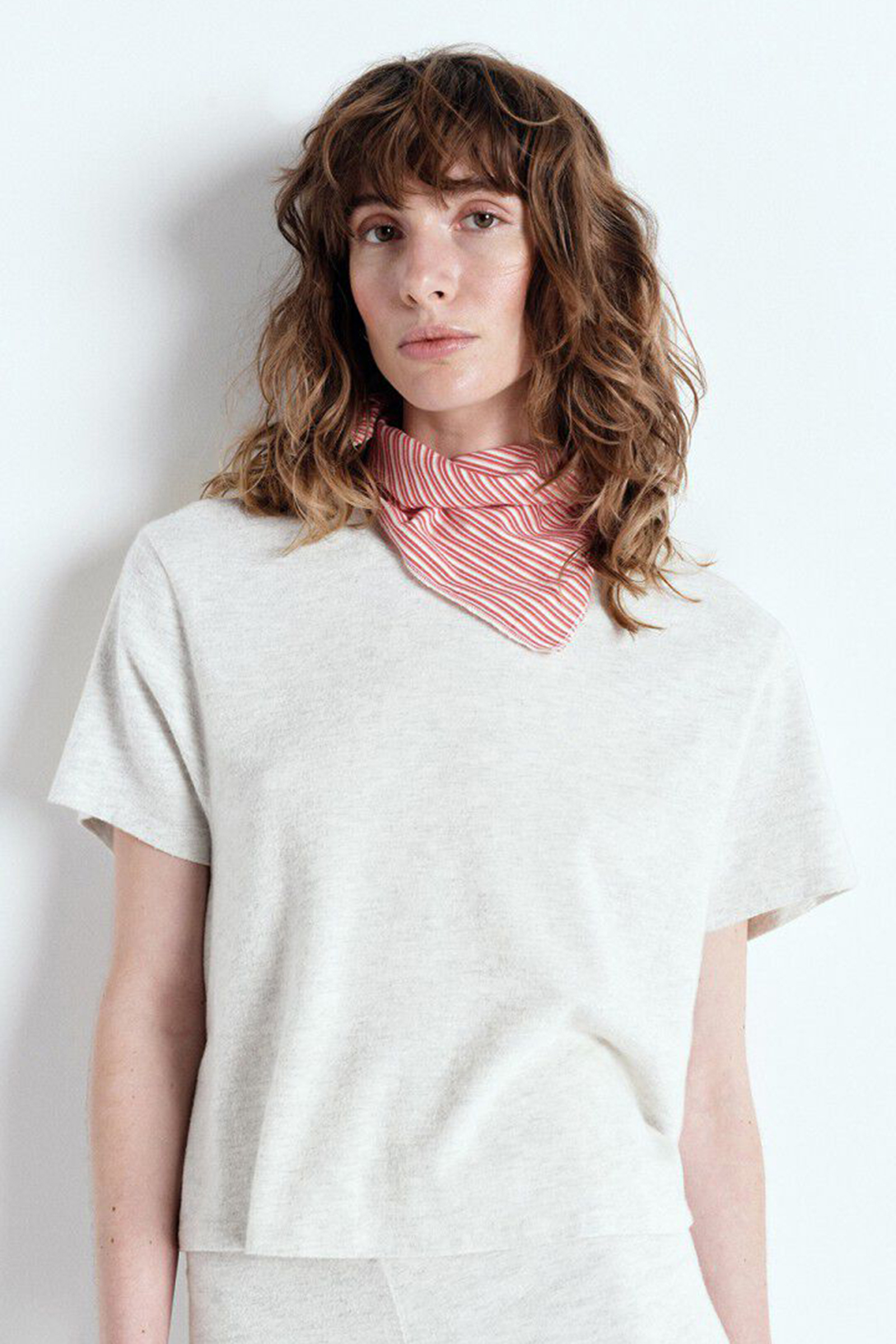 Dames t-shirt korte mouw grijs