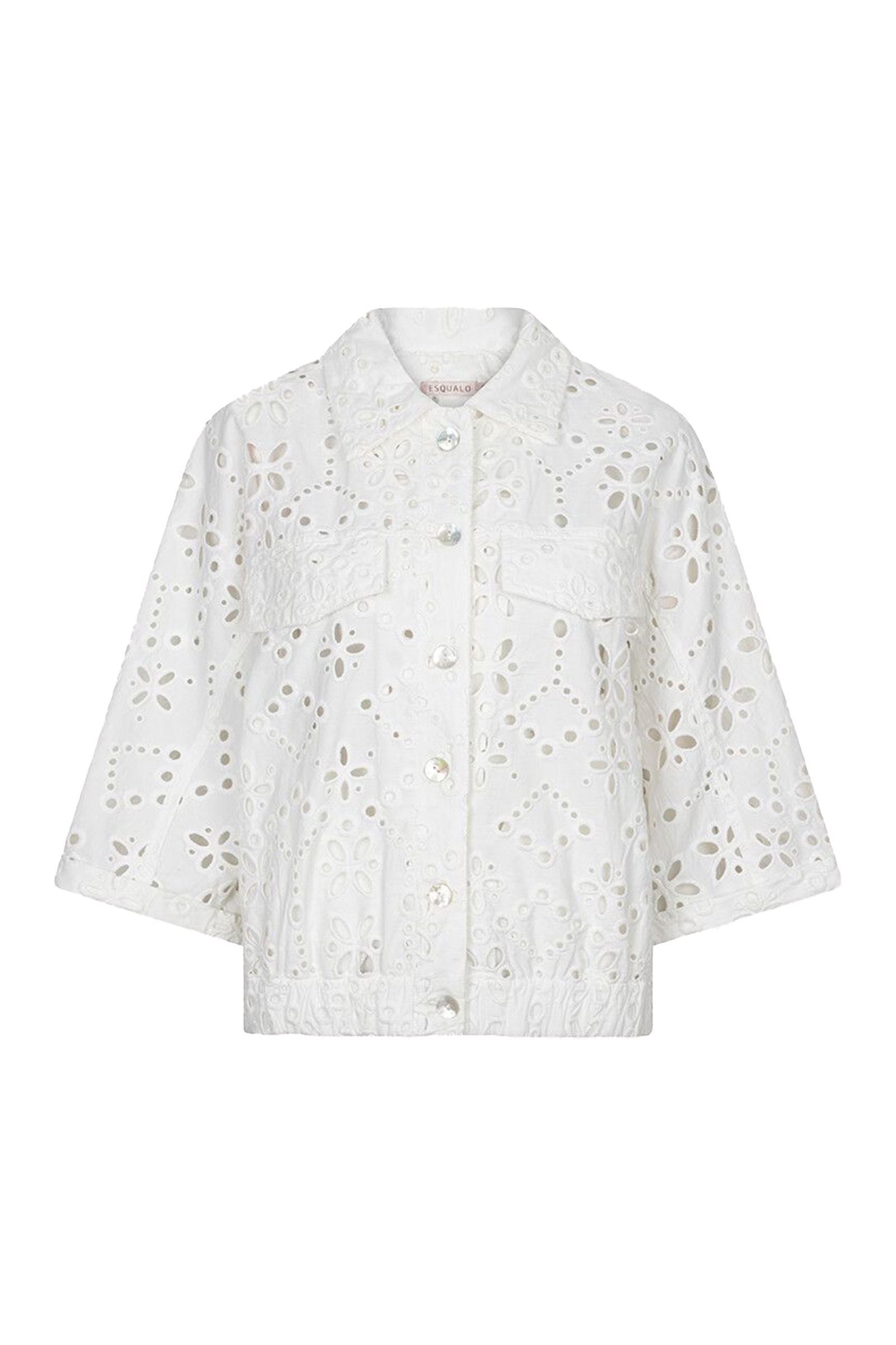 Dames blouse korte mouw wit