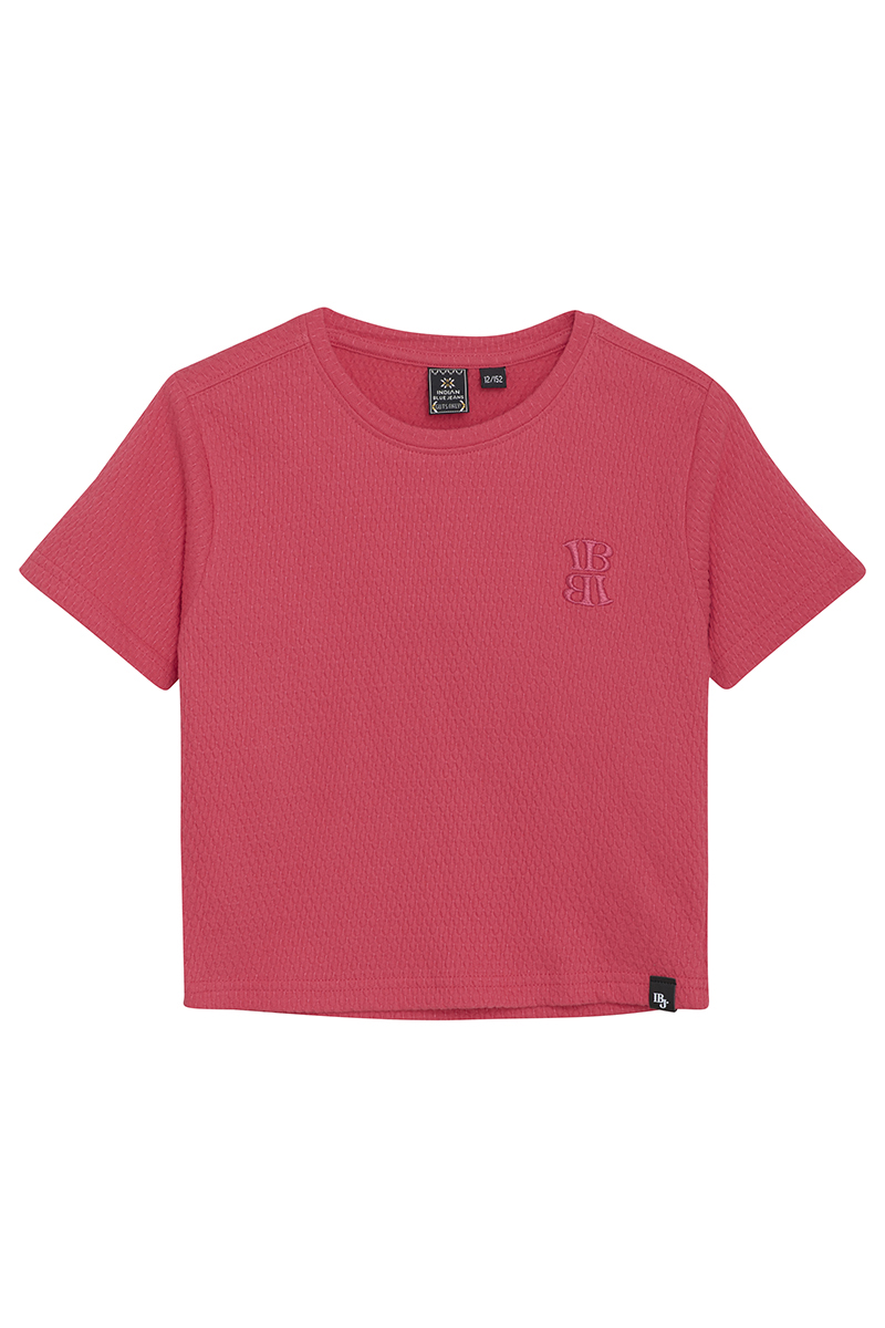 Meisjes t-shirt korte mouw rood