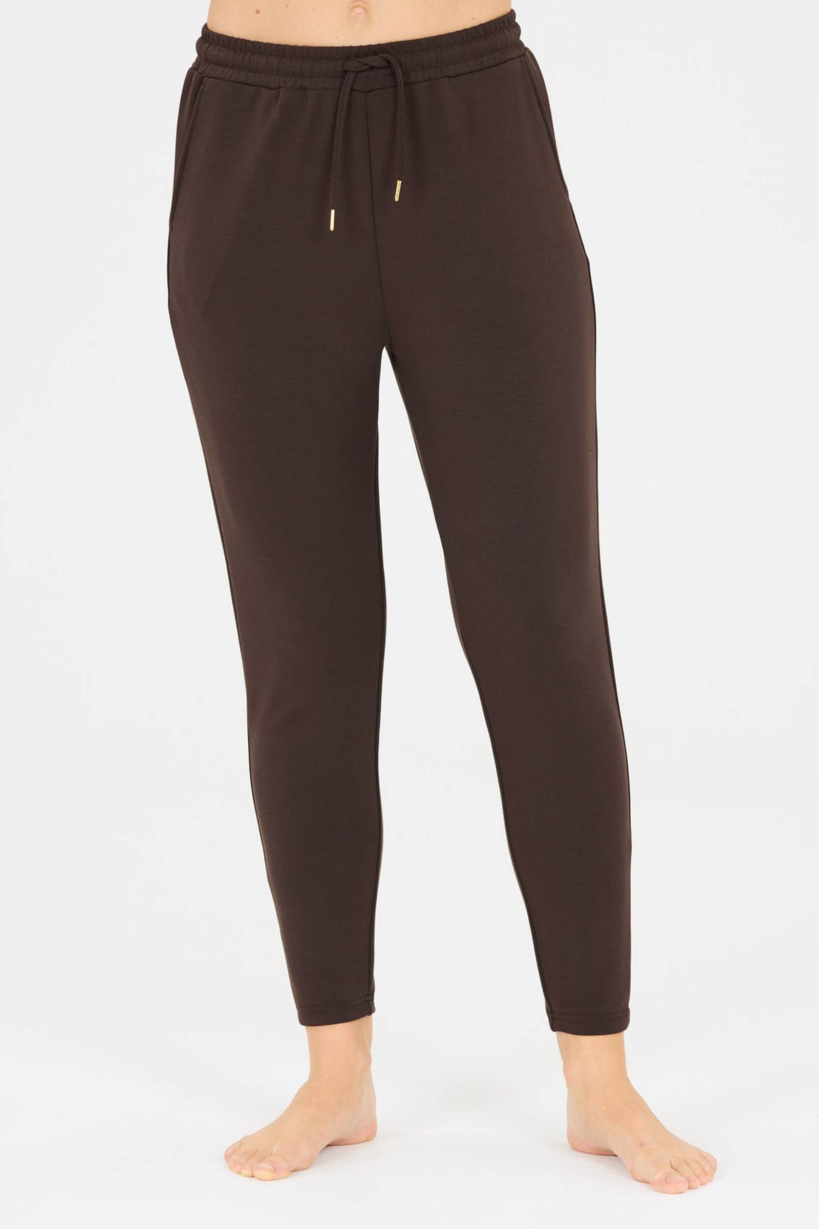 Fitness dames joggingbroek bruin