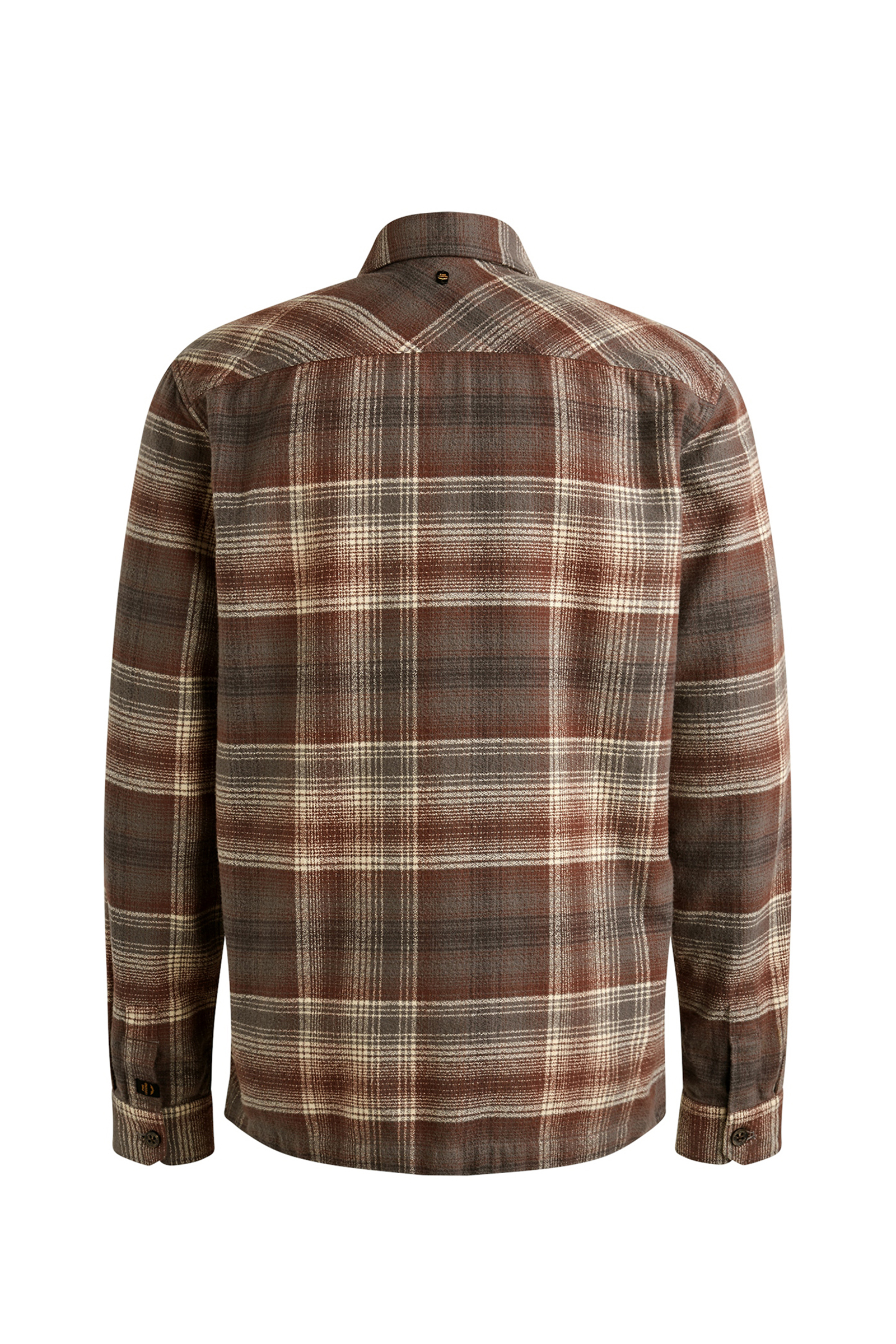 Heren overhemd lm casual bruin