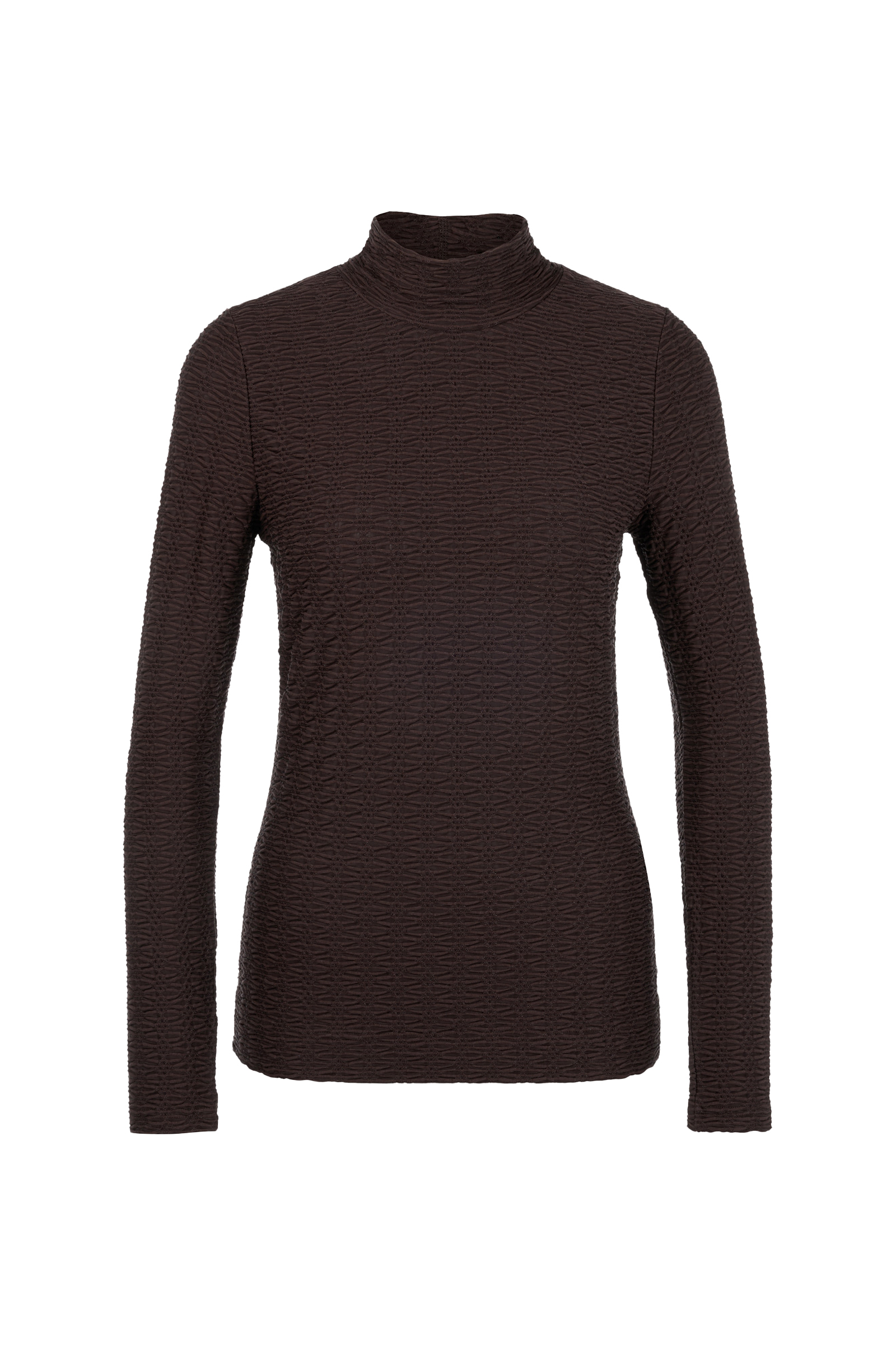Dames t-shirt korte mouw bruin