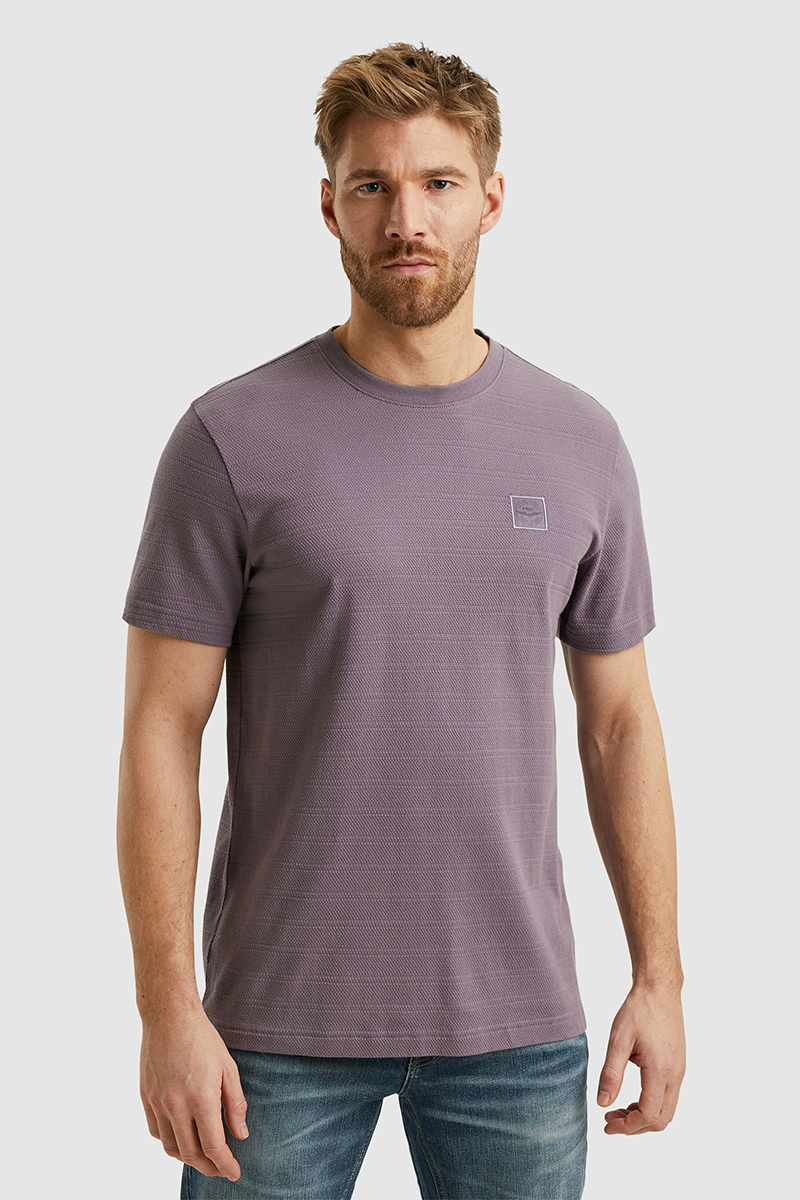 Heren t-shirt kortemouw paars