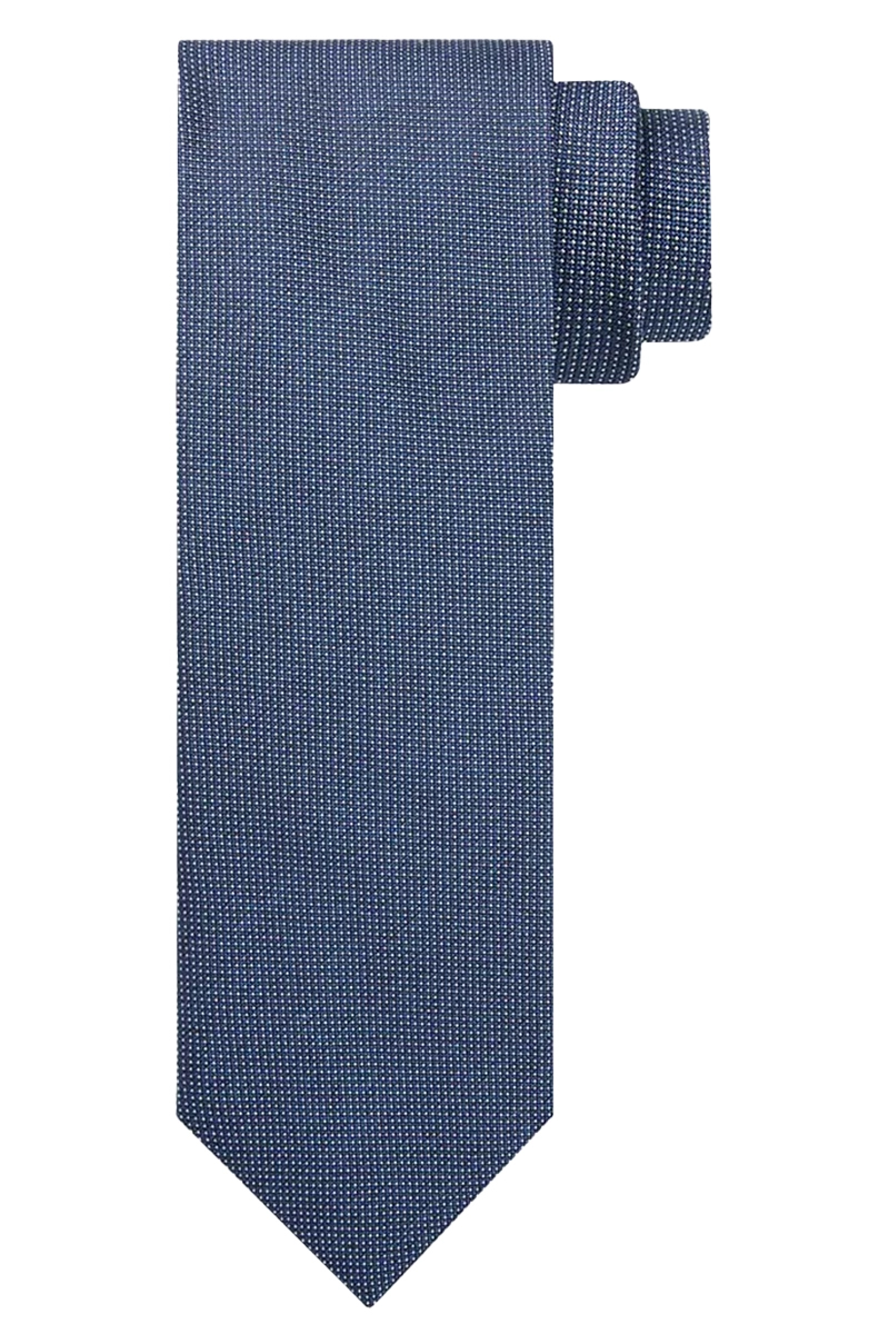 Profuomo TIE SILK WOVEN NAVY Blauw-1 1