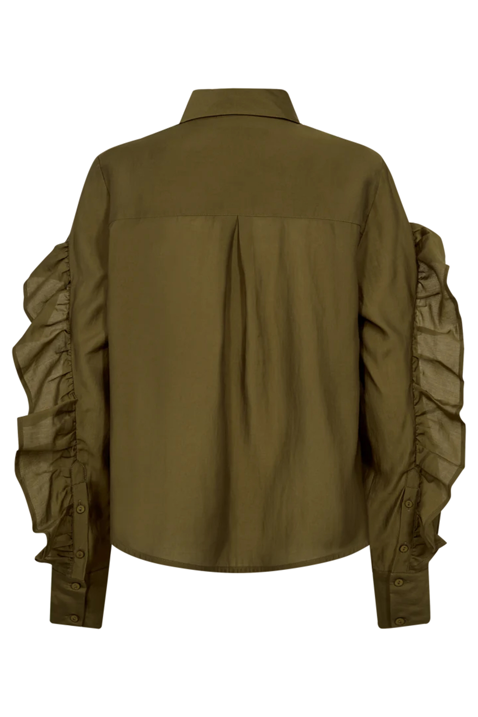 Dames blouse lange mouw groen