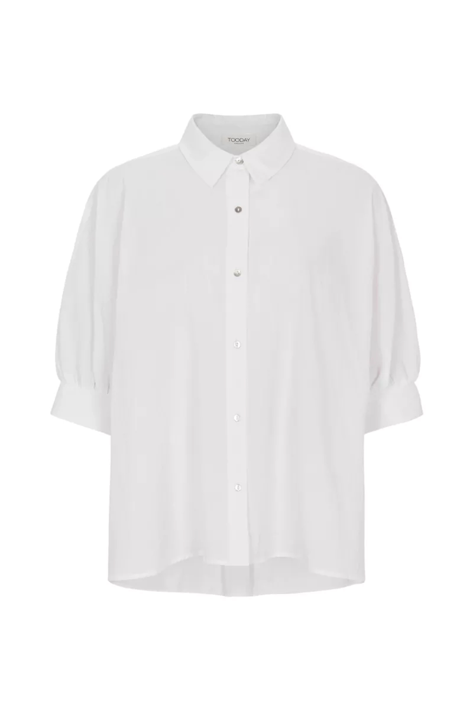 Dames blouse korte mouw wit