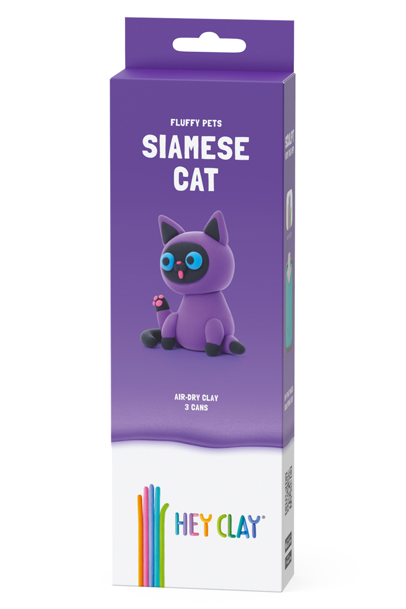 Hey Clay Siamese cat Paars-1 1