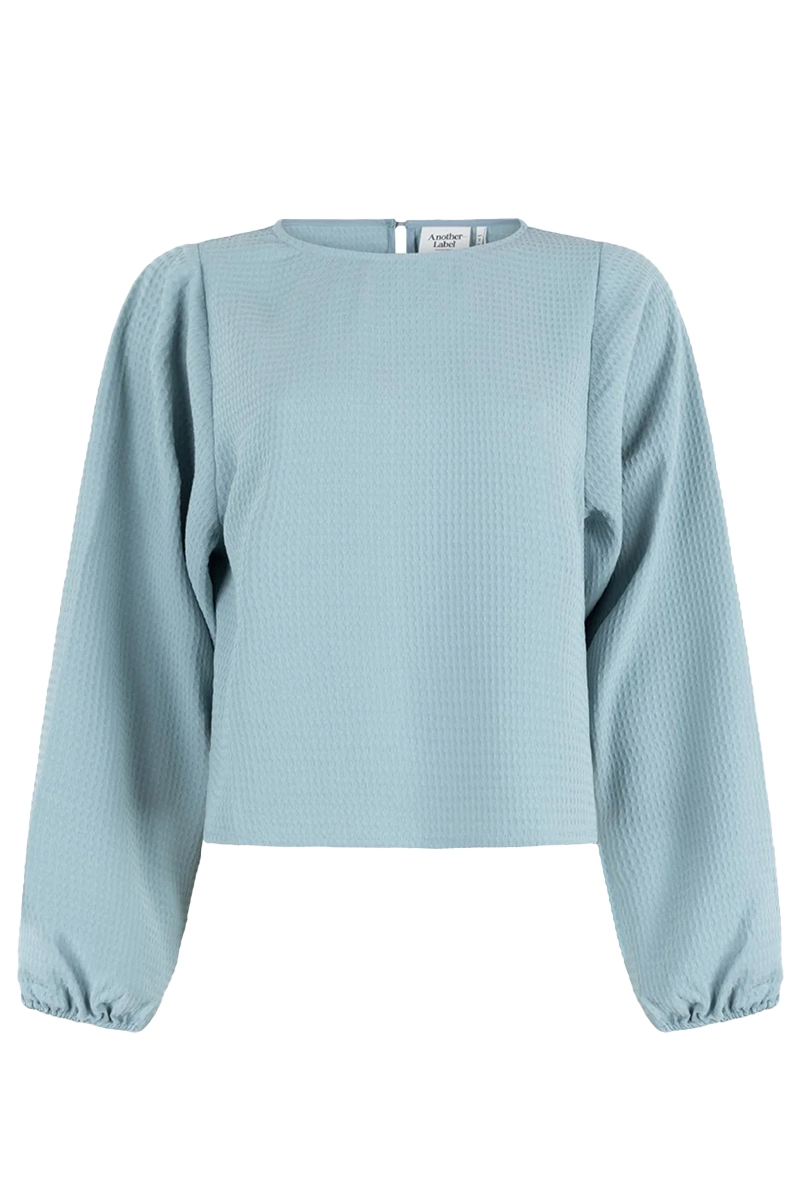 Dames t-shirt lange mouw blauw