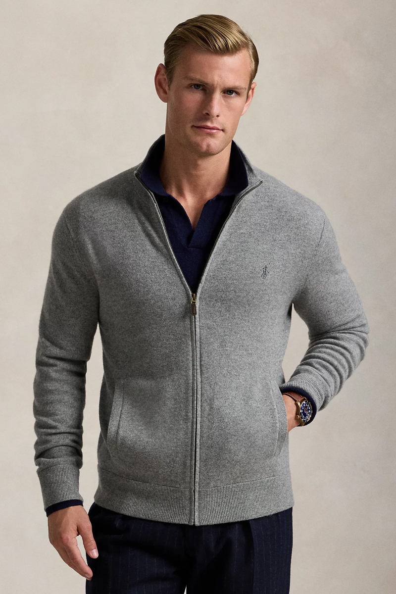Heren vest grijs