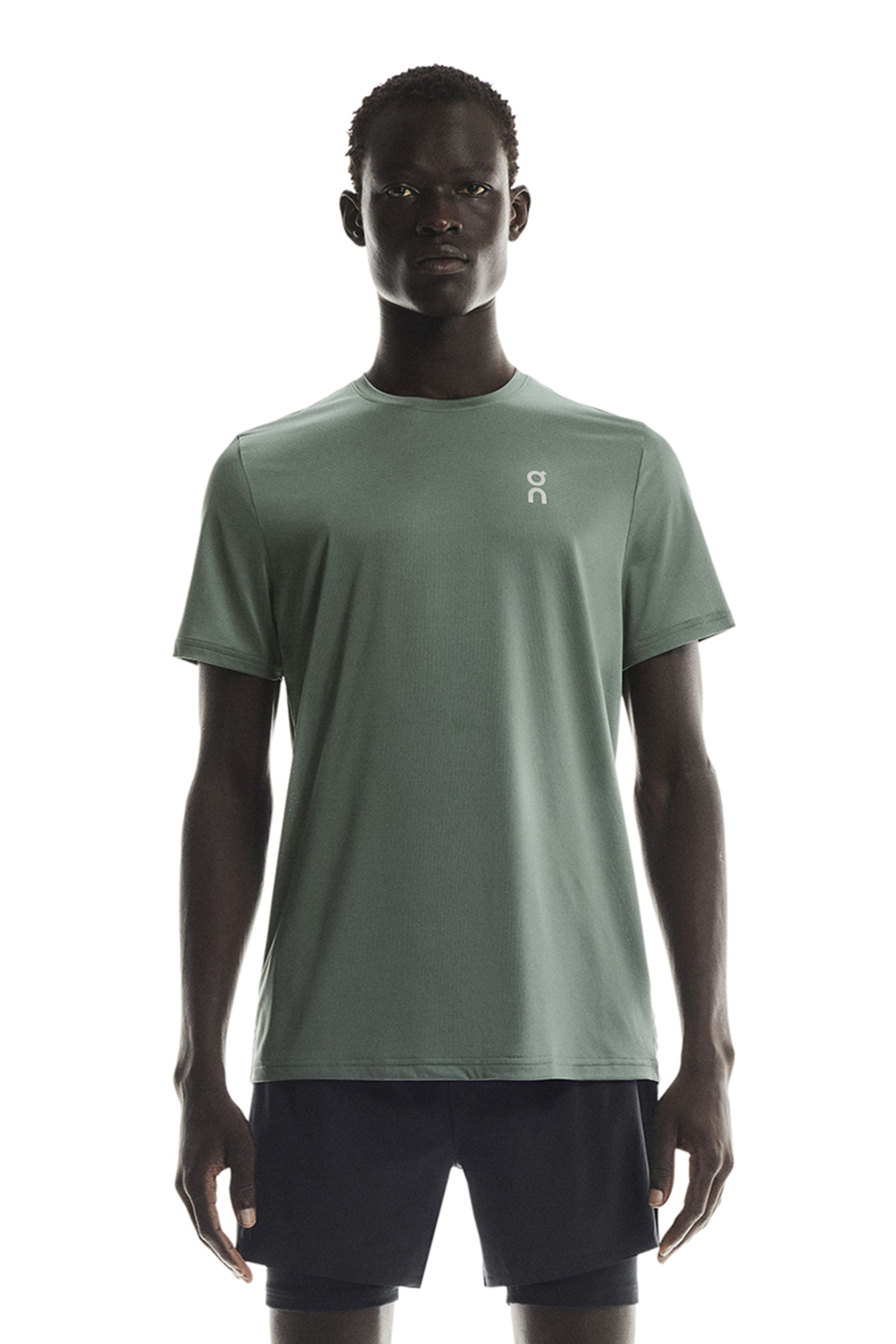 Running heren t-shirt km groen