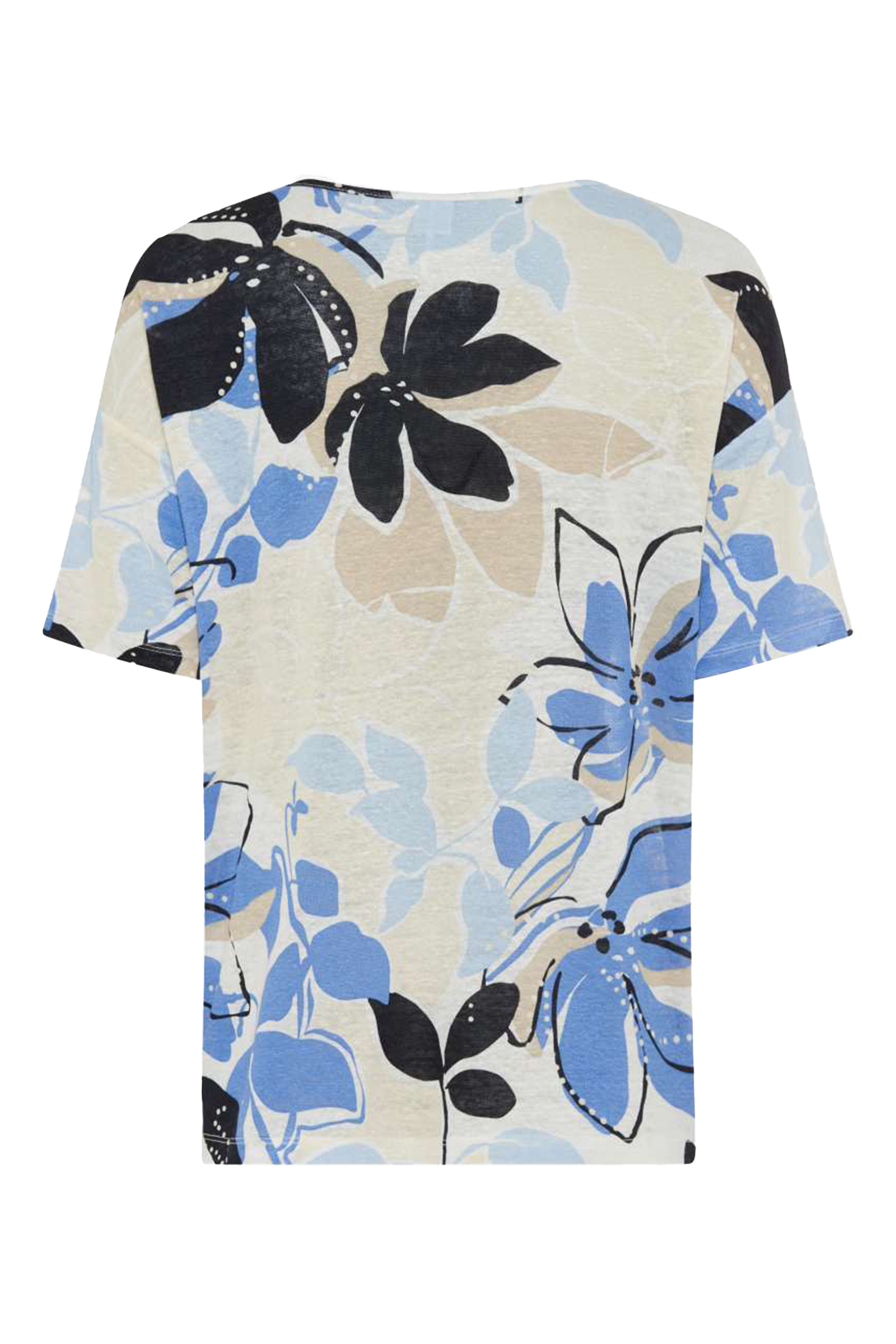 Dames t-shirt korte mouw blauw