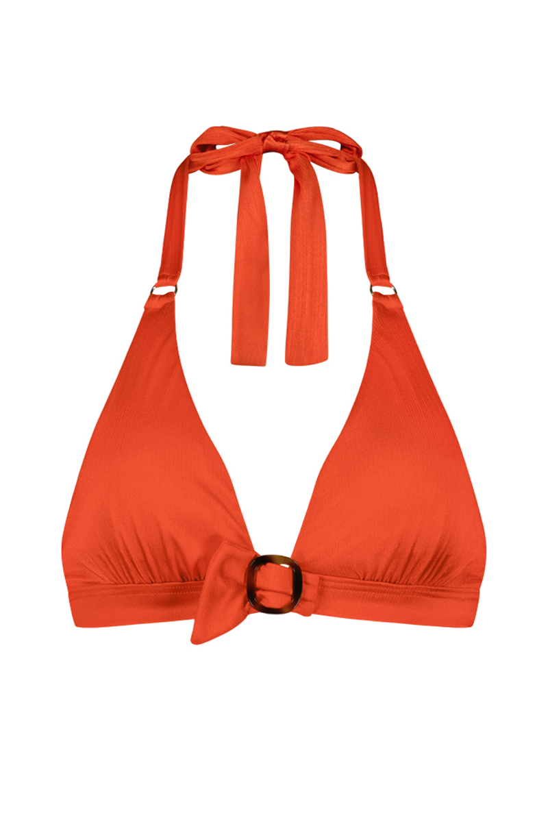 Bad/beach dames bikini top oranje