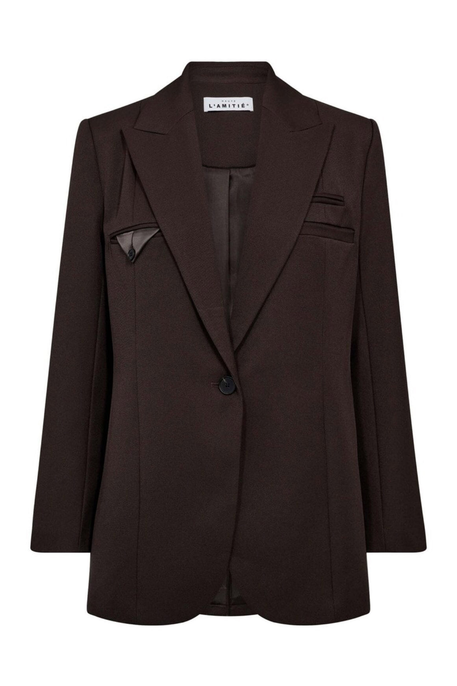 Dames blazer bruin