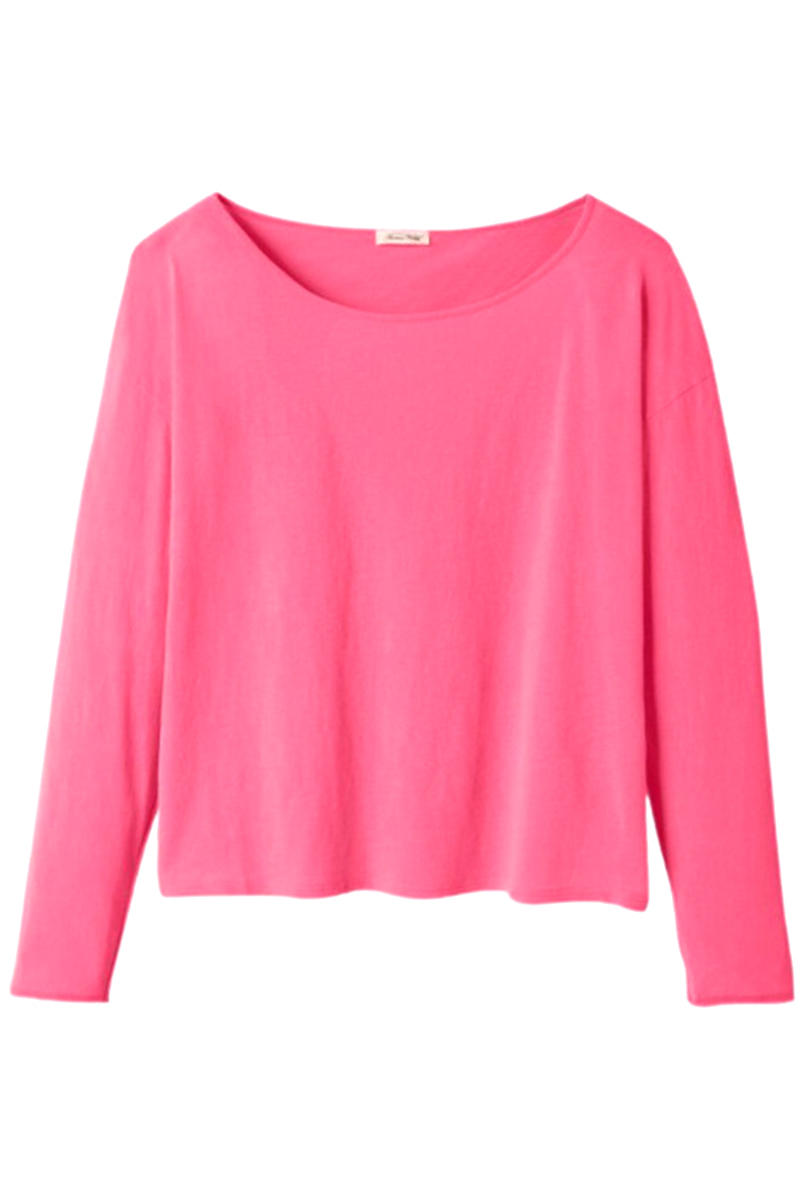 American Vintage Dames t-shirt lange mouw Rose-1 1