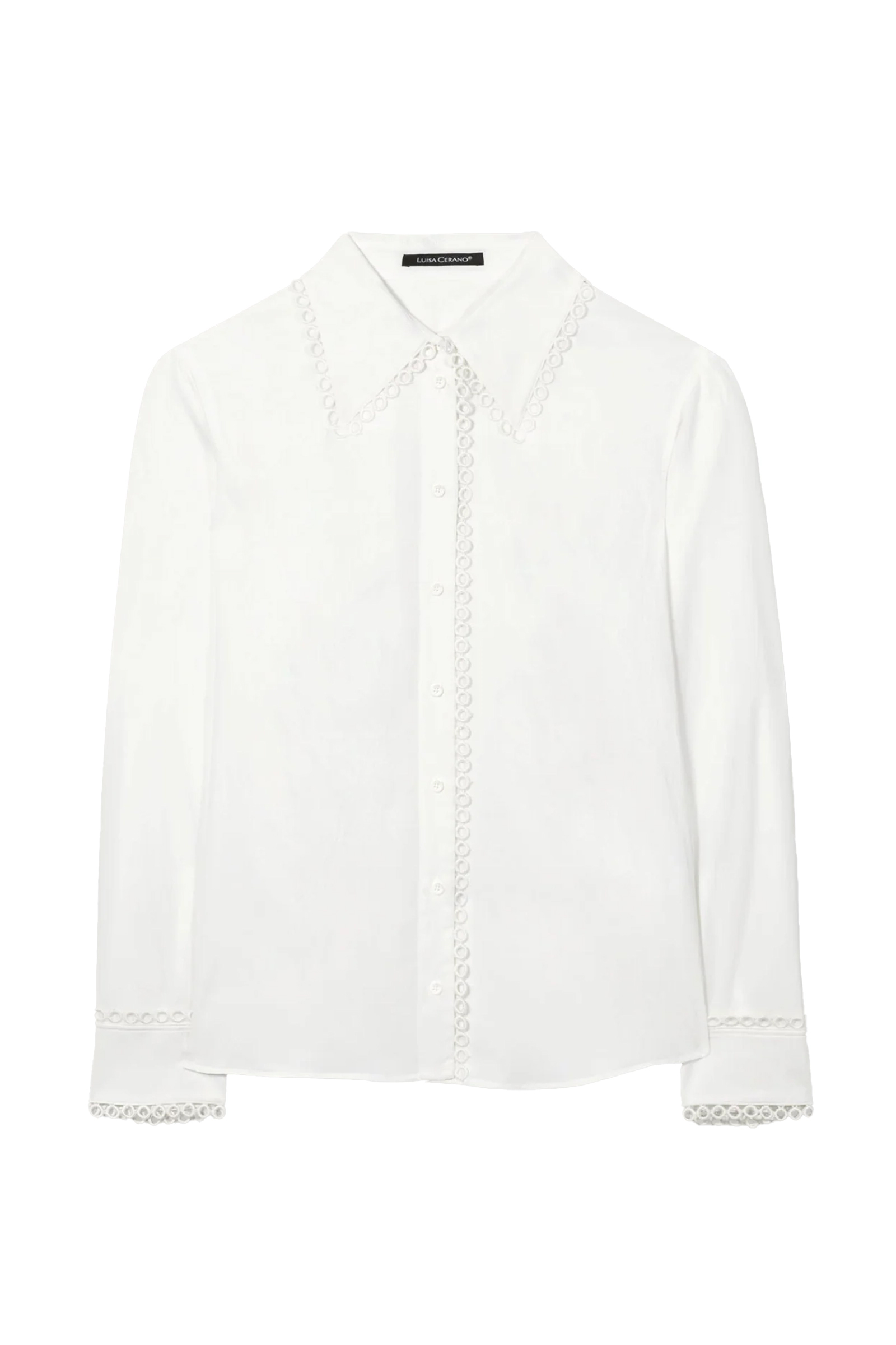 Dames blouse lange mouw wit