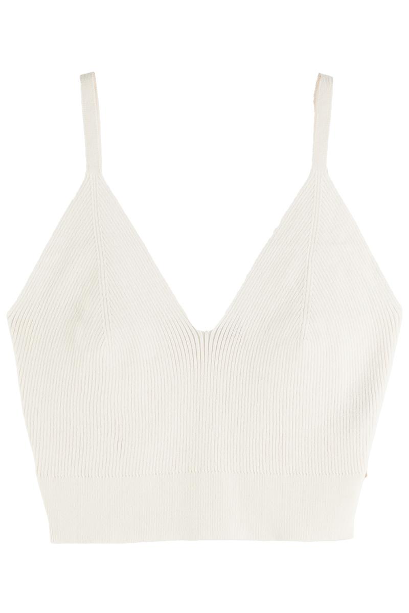 Scotch & Soda Knitted bra top Ecru-2 1