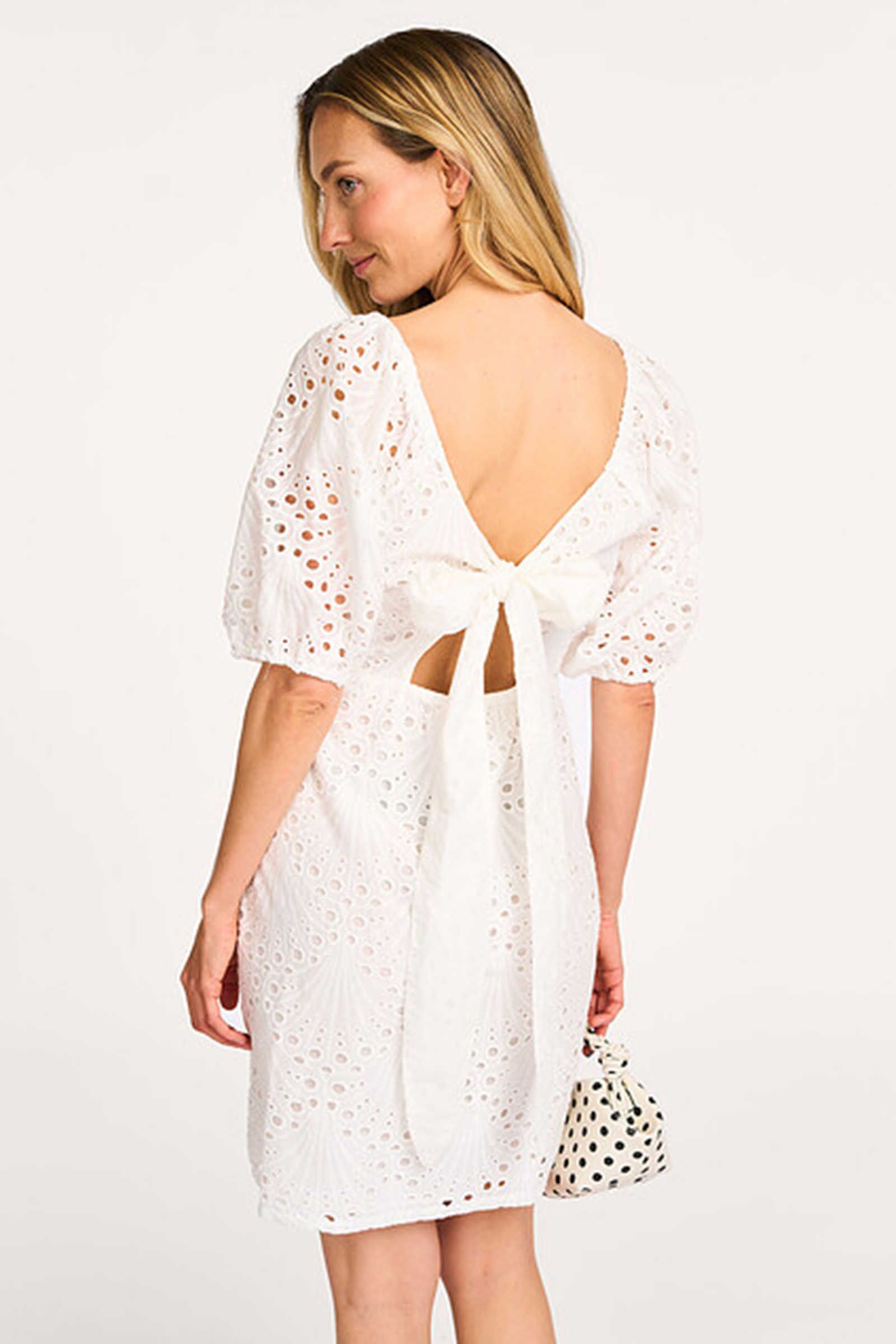 co´couture Naya cc anglaise knot dress Wit-1 3